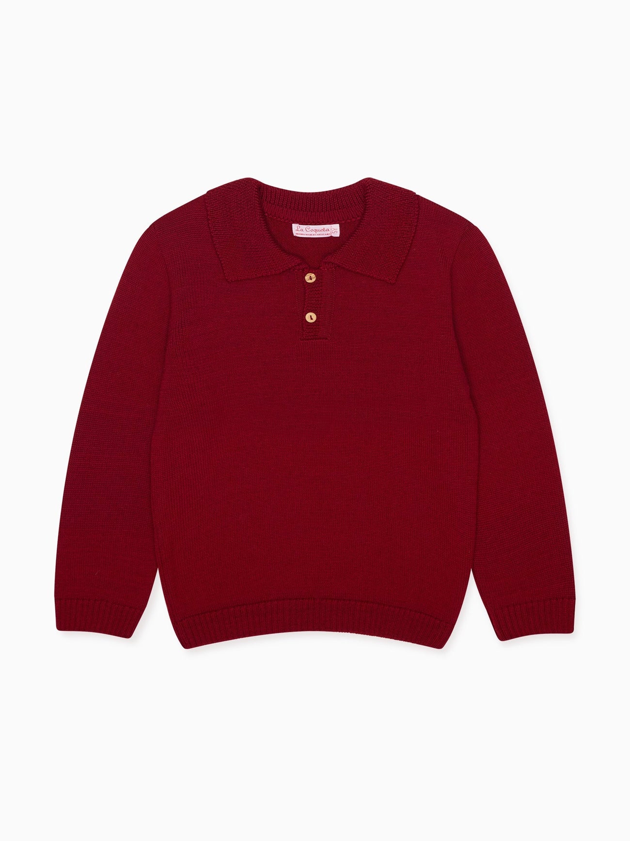 Burgundy Brio Merino Boy Sweater