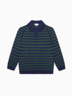 Navy Stripe Brio Merino Boy Jumper