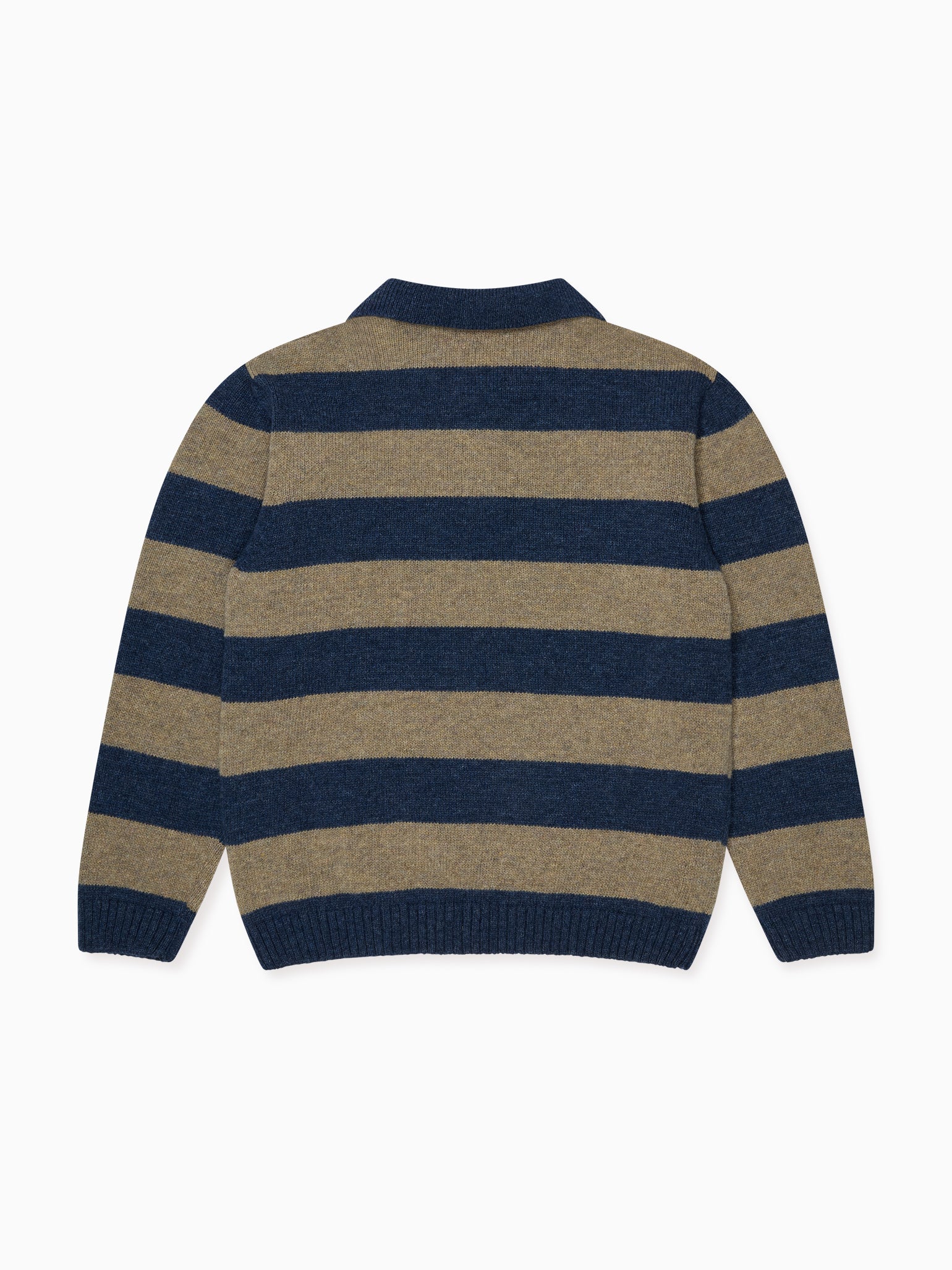 Taupe Stripe Brio Merino Boy Jumper
