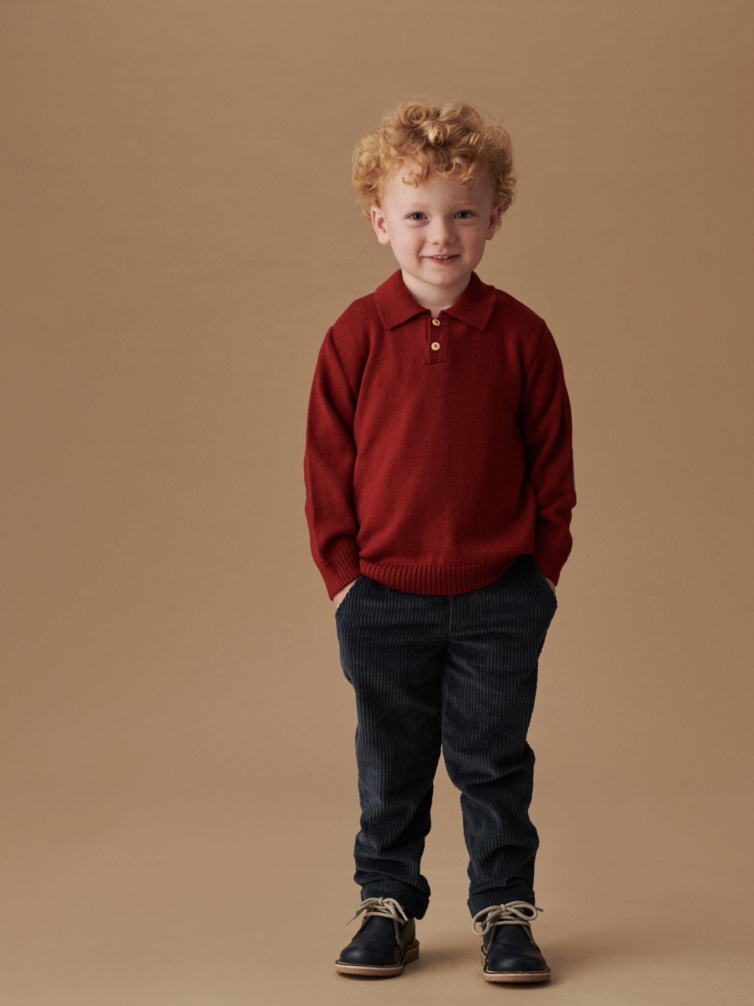 Burgundy Brio Merino Boy Jumper