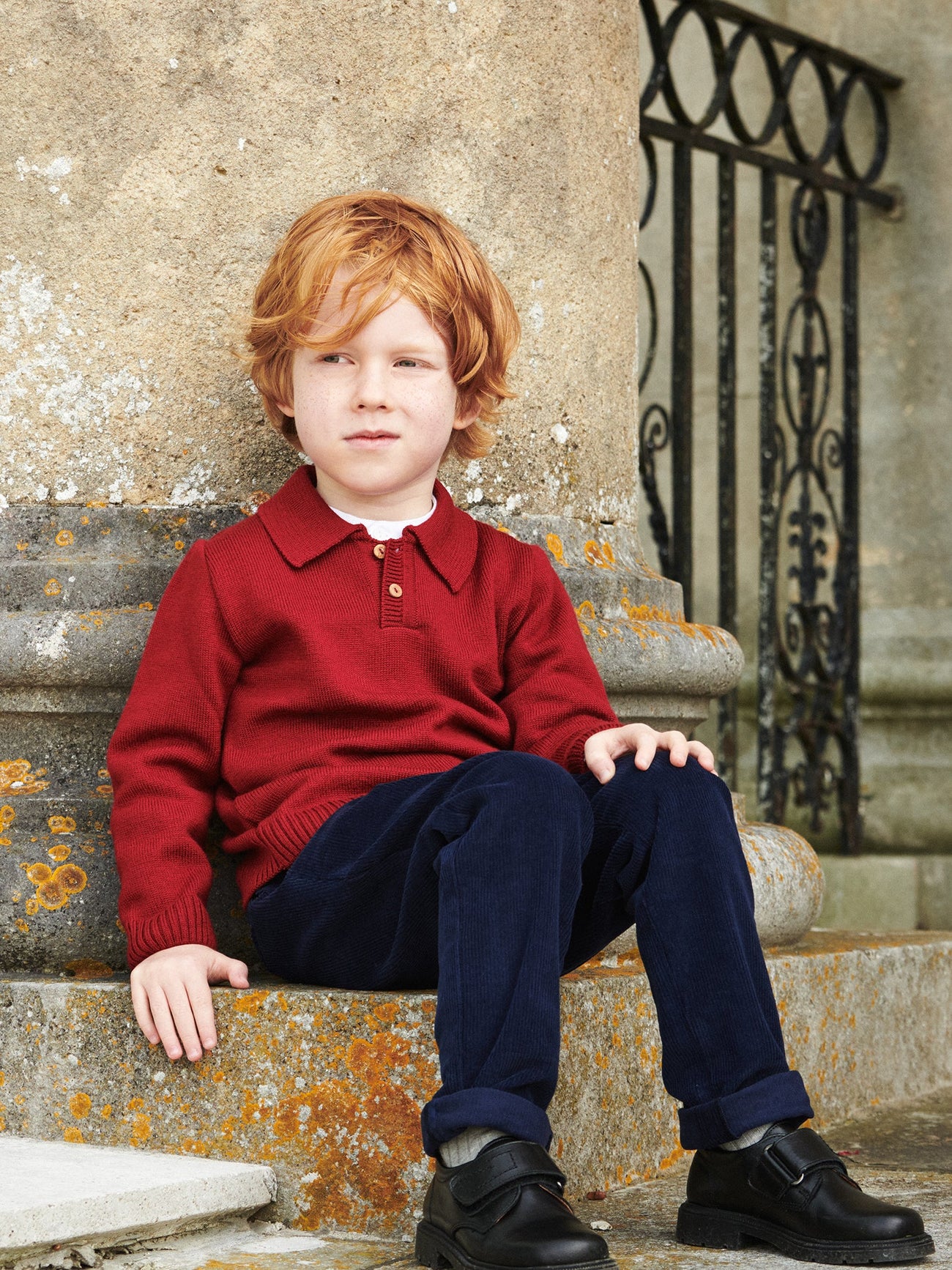 Burgundy Brio Merino Boy Sweater