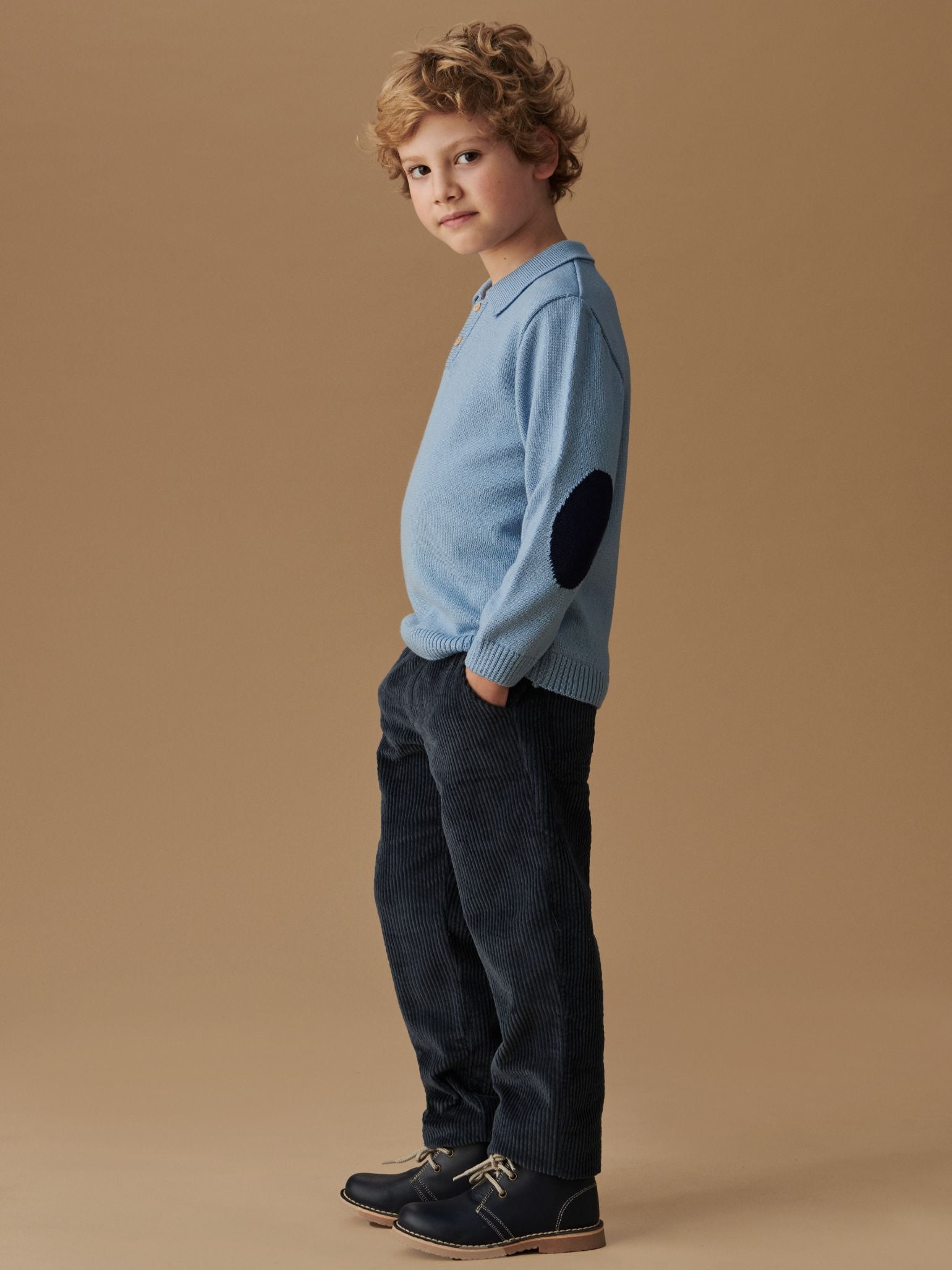 Dusty Blue Brio Merino Boy Jumper
