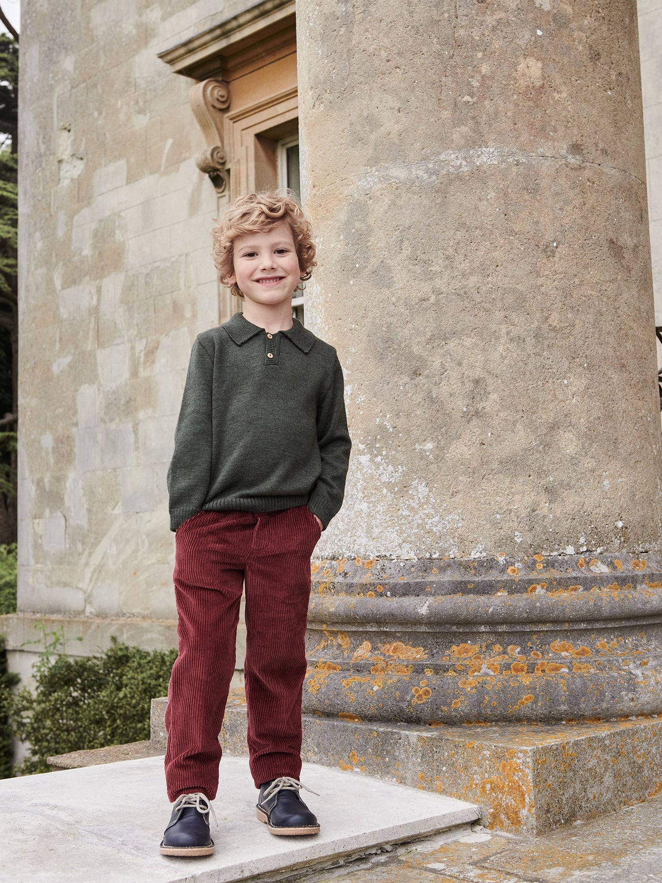 Burgundy Benito Corduroy Boy Pants