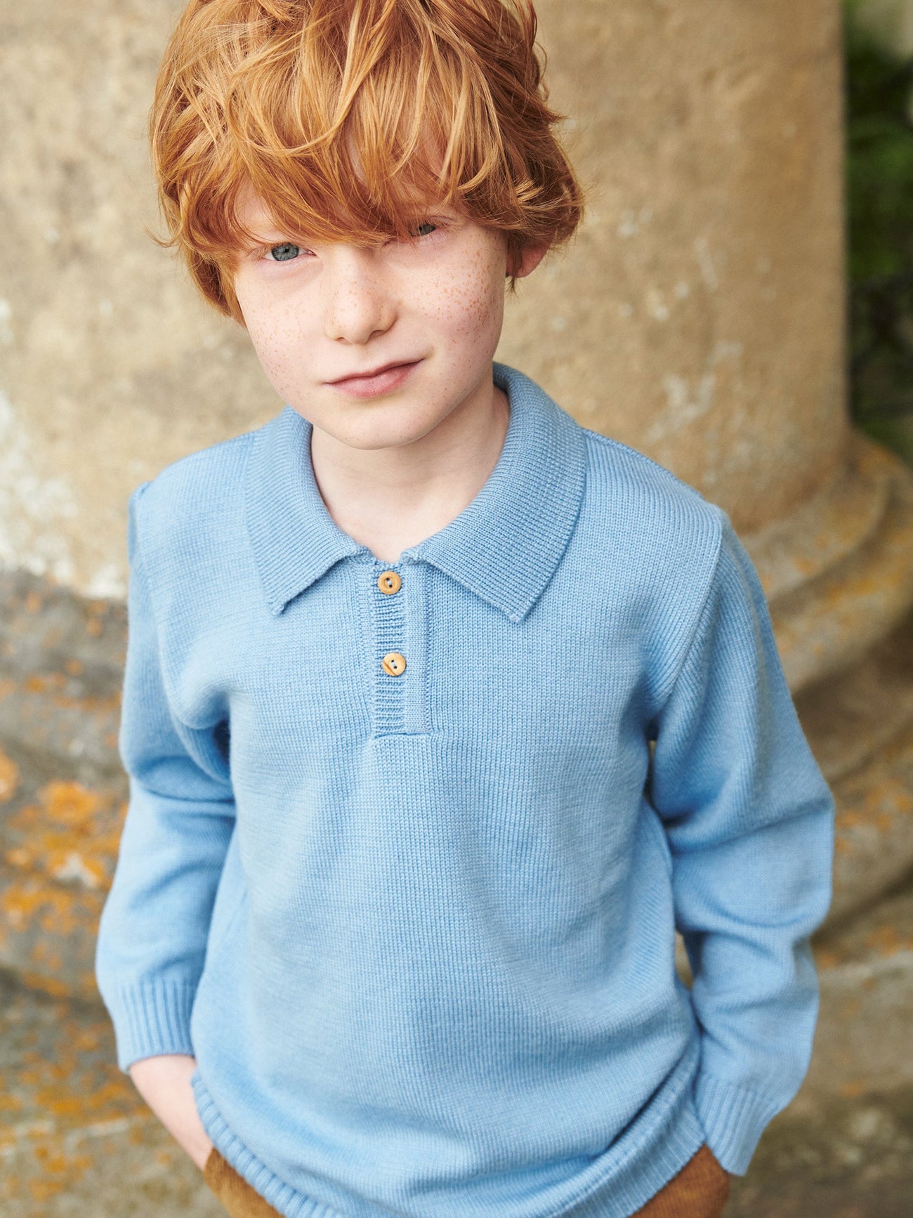 Light Blue Brio Merino Boy Sweater