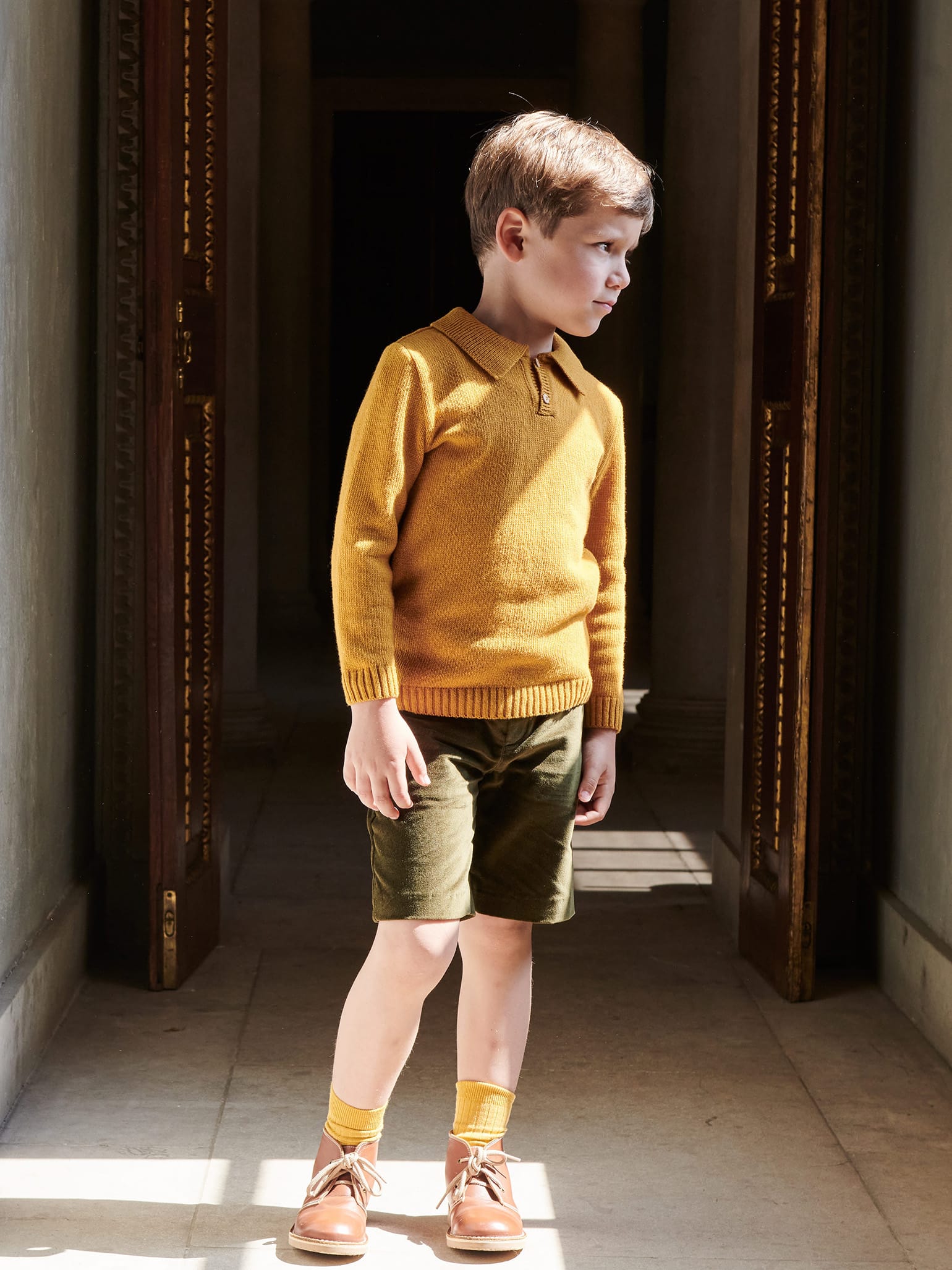 Mustard Brio Merino Boy Sweater