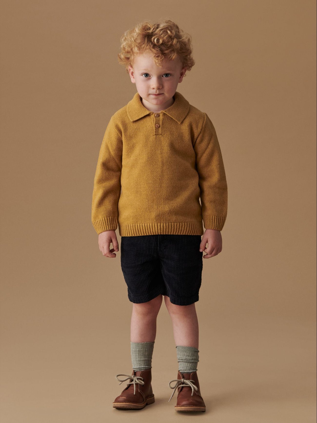 Mustard Brio Merino Boy Jumper