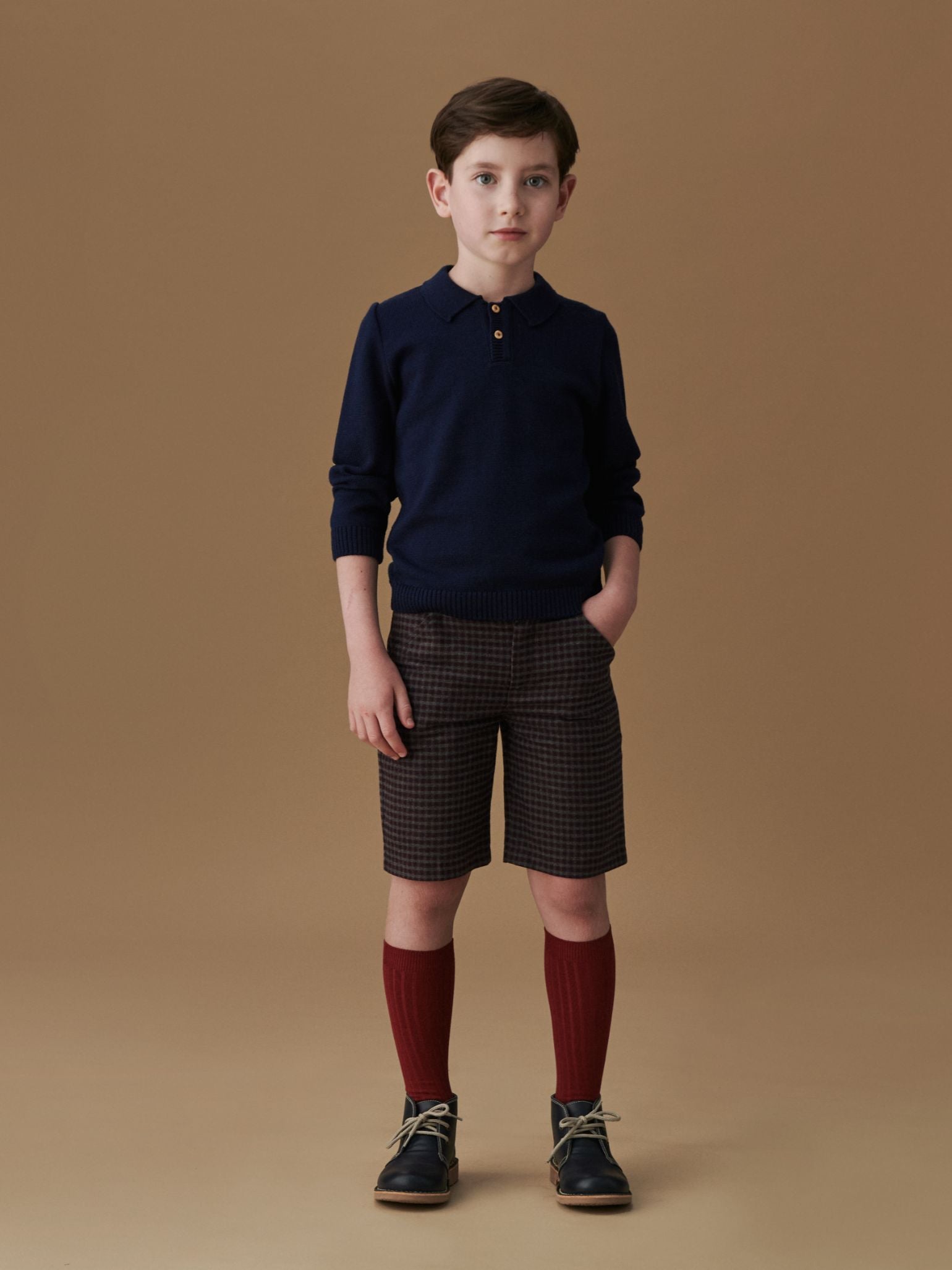 Navy Brio Merino Boy Jumper