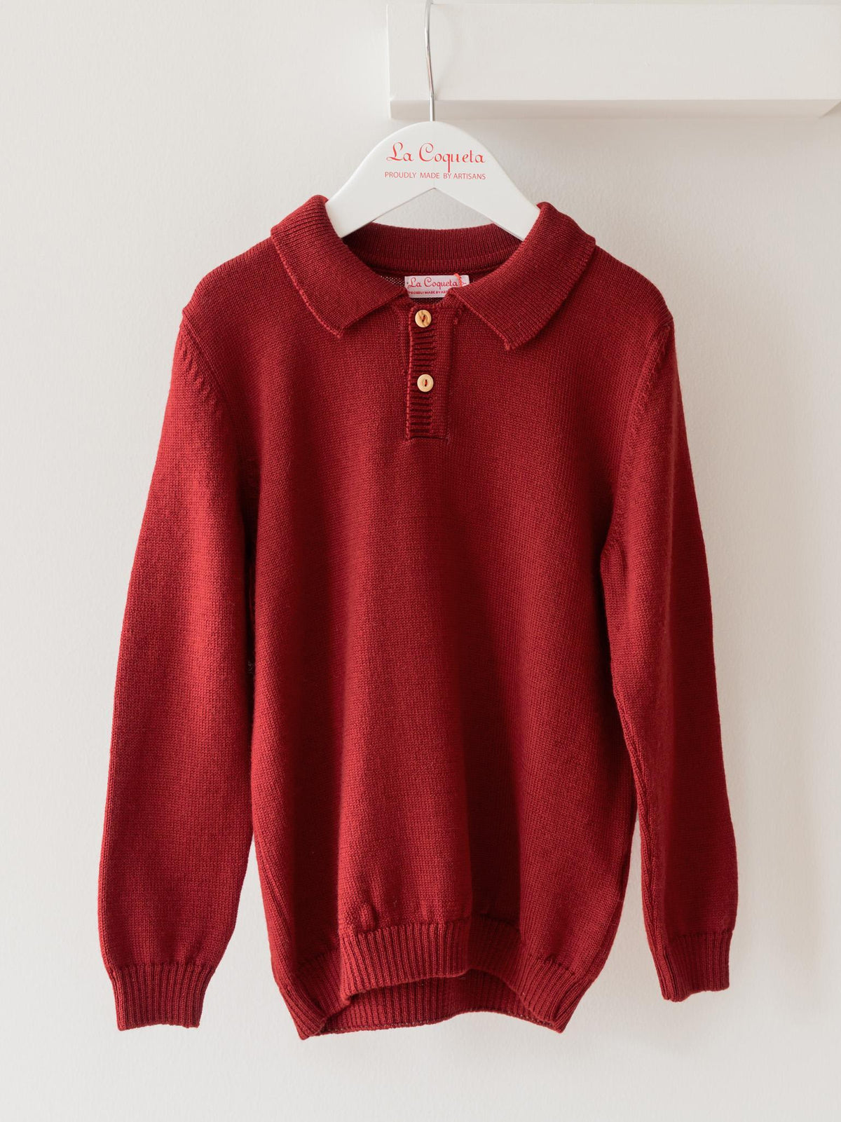 Burgundy Brio Merino Boy Jumper