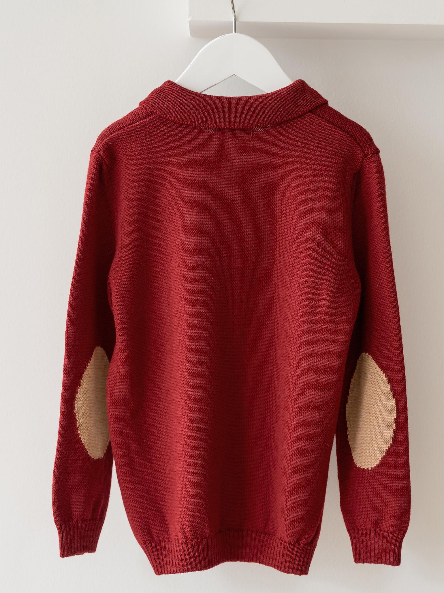 Burgundy Brio Merino Boy Jumper