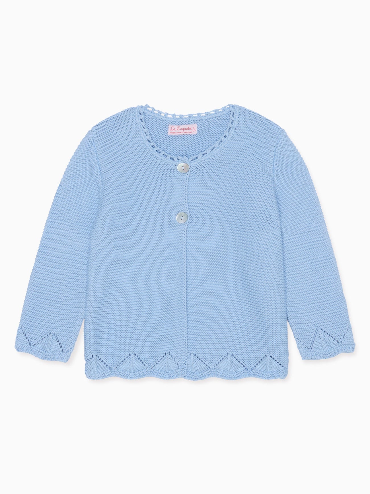 Dusty Blue Brisa Cotton Girl Cardigan