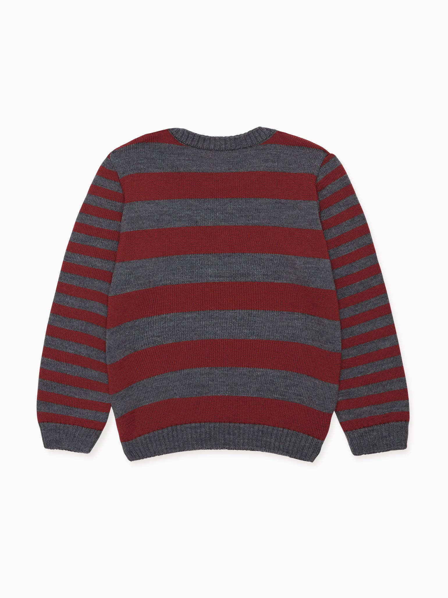 Burgundy Stripe Bromo Merino Boy Sweater