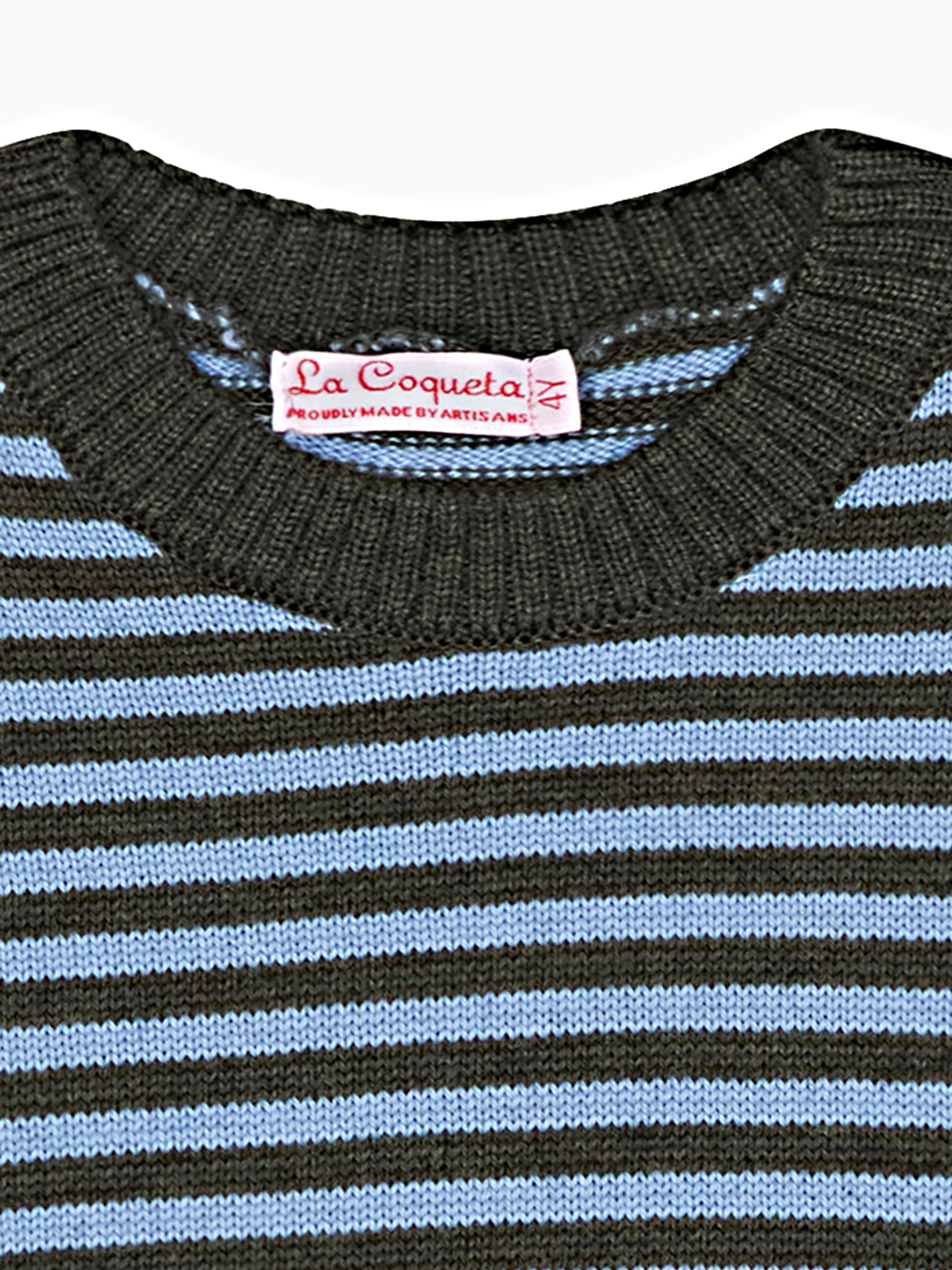 Green Stripe Bromo Merino Boy Sweater