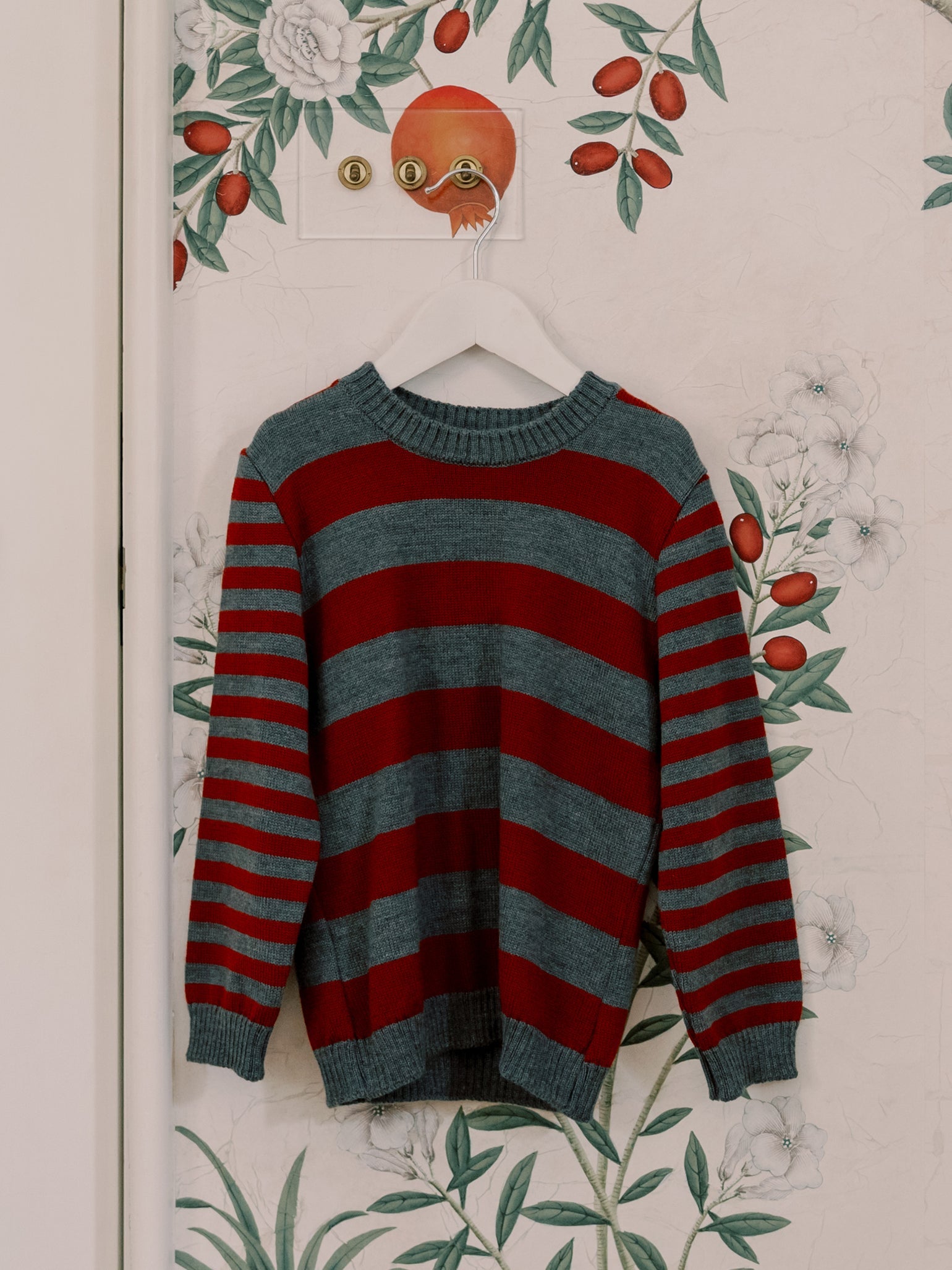 Burgundy Stripe Bromo Merino Boy Sweater