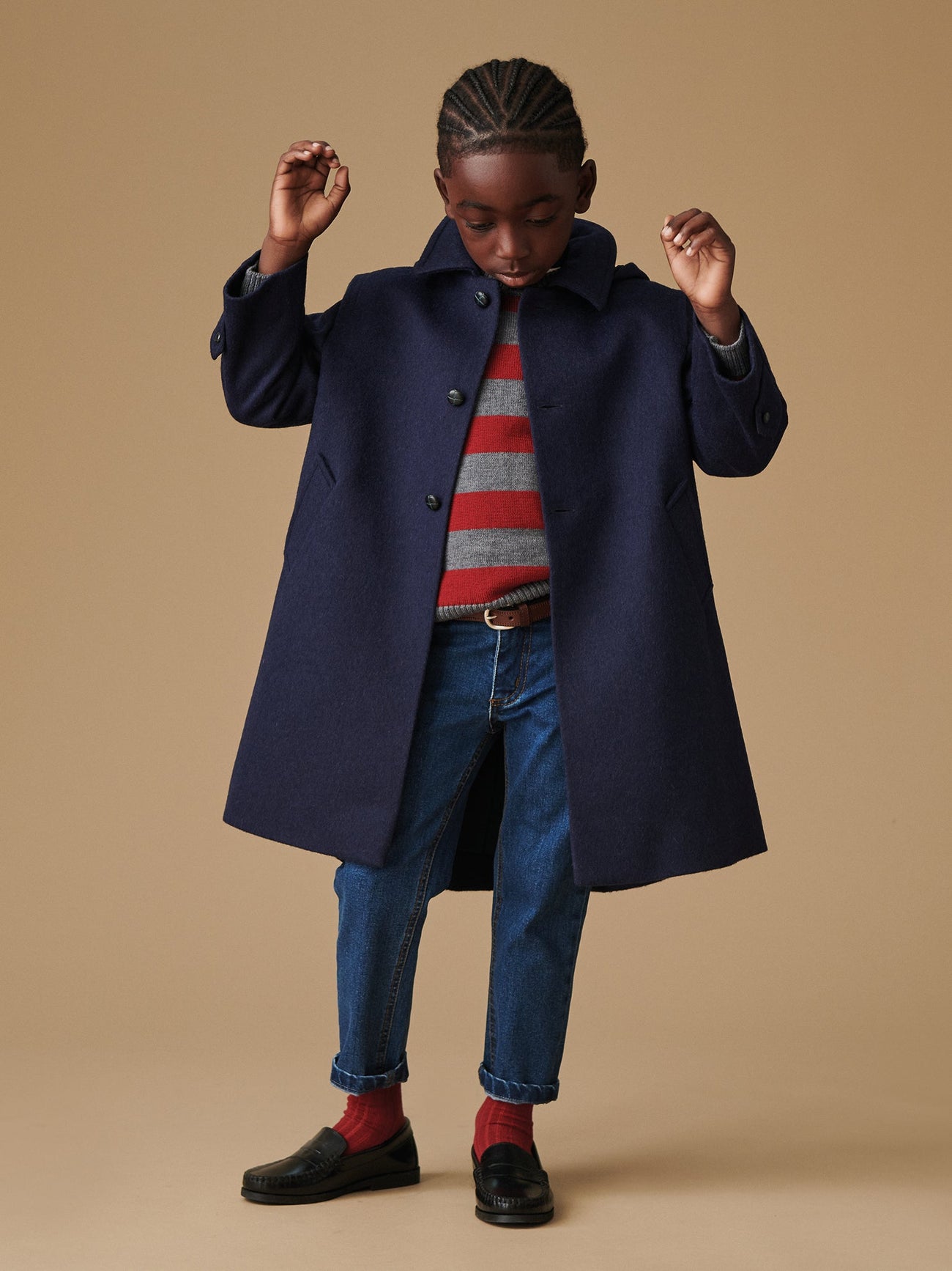 Bromo Sweater & Loden Coat Boy Outfit Bundle