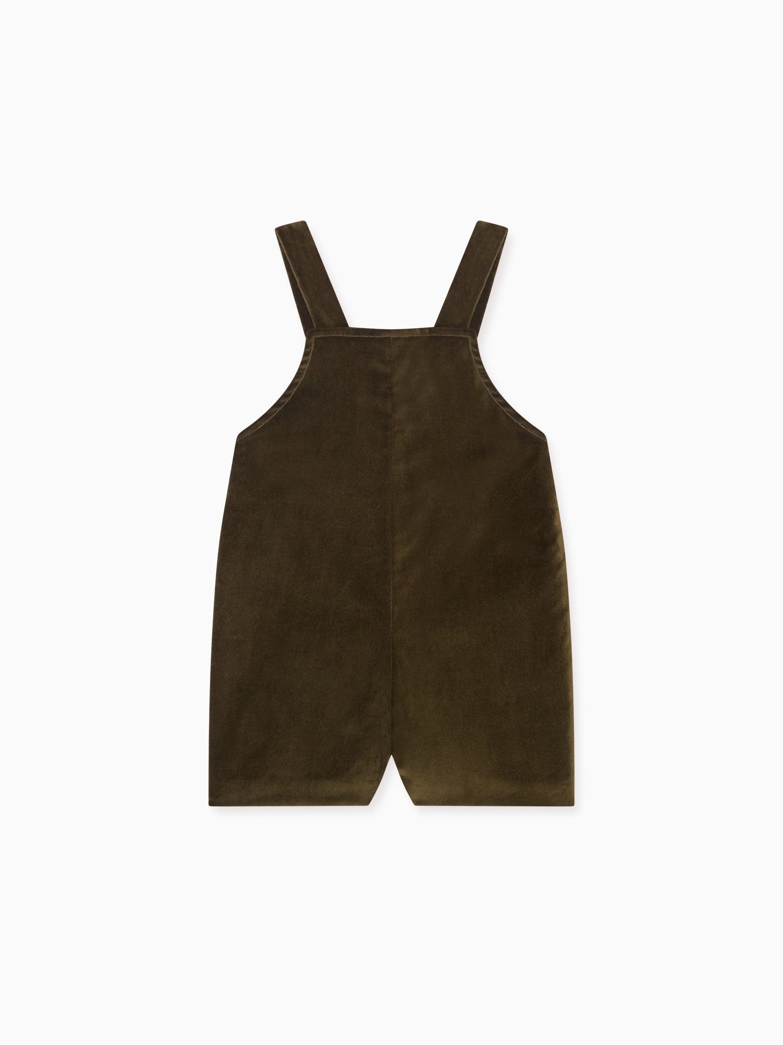 Olive Buganvilla Velvet Baby Overalls