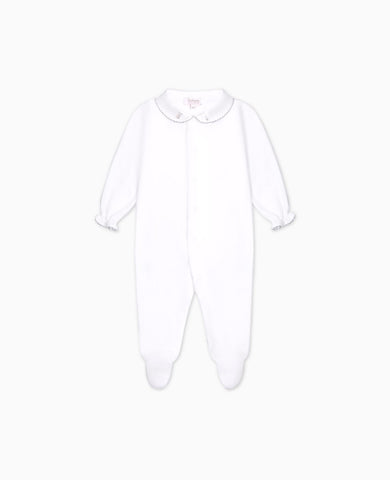 White Bunny Baby Girl Sleepsuit