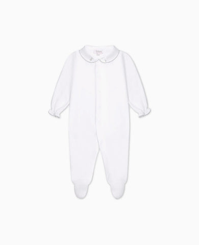 White Bunny Baby Girl Sleepsuit