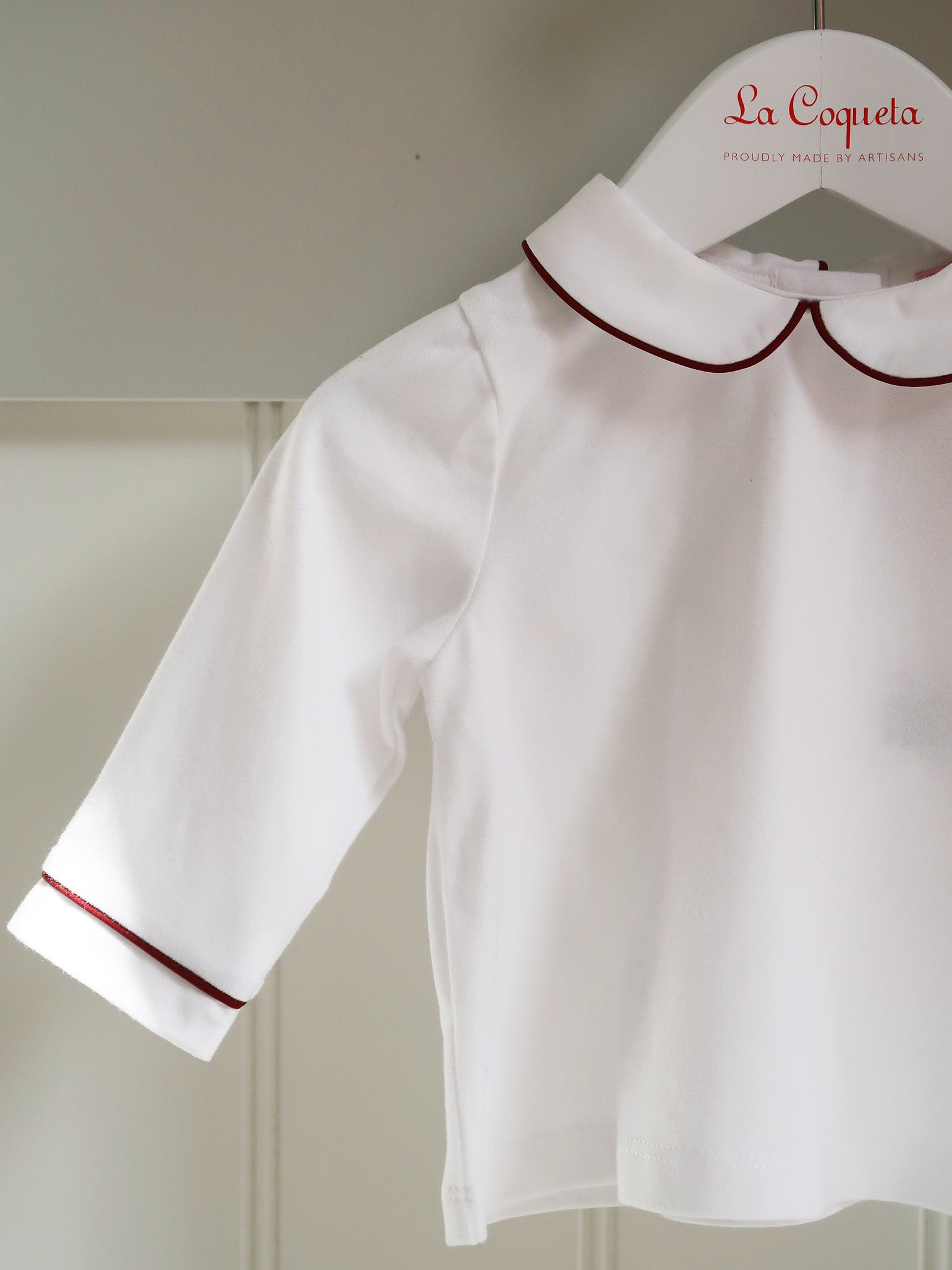 Burgundy Romo Long Sleeve Baby Top