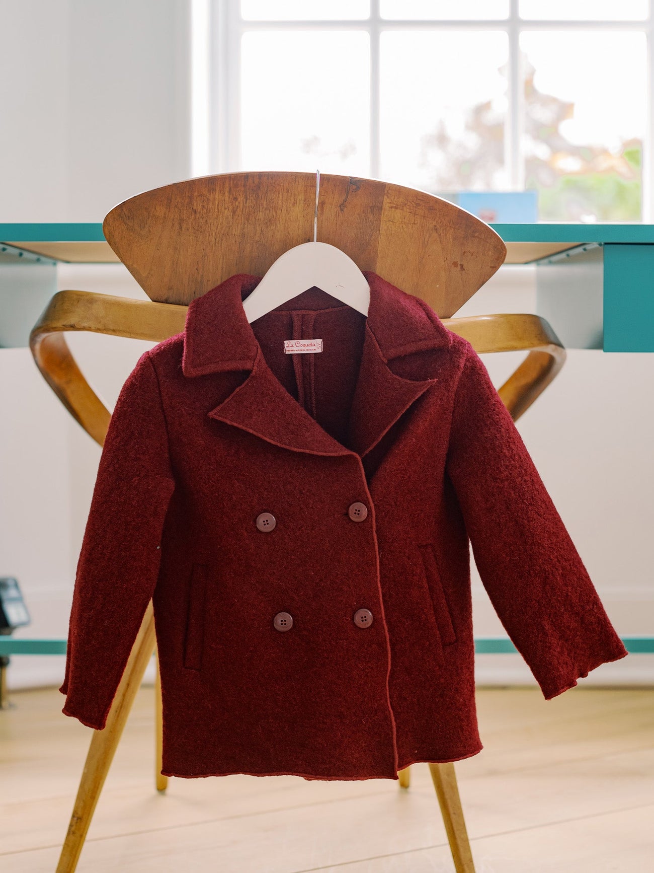 Burgundy Austria Wool Boy Jacket