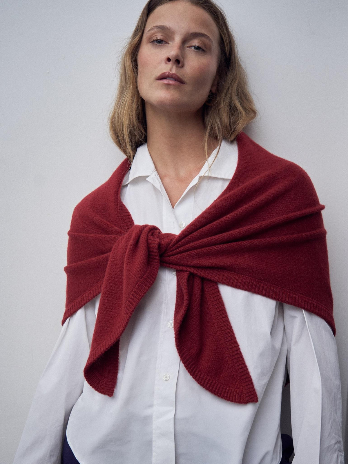 Burgundy Cashmere Women Shawl