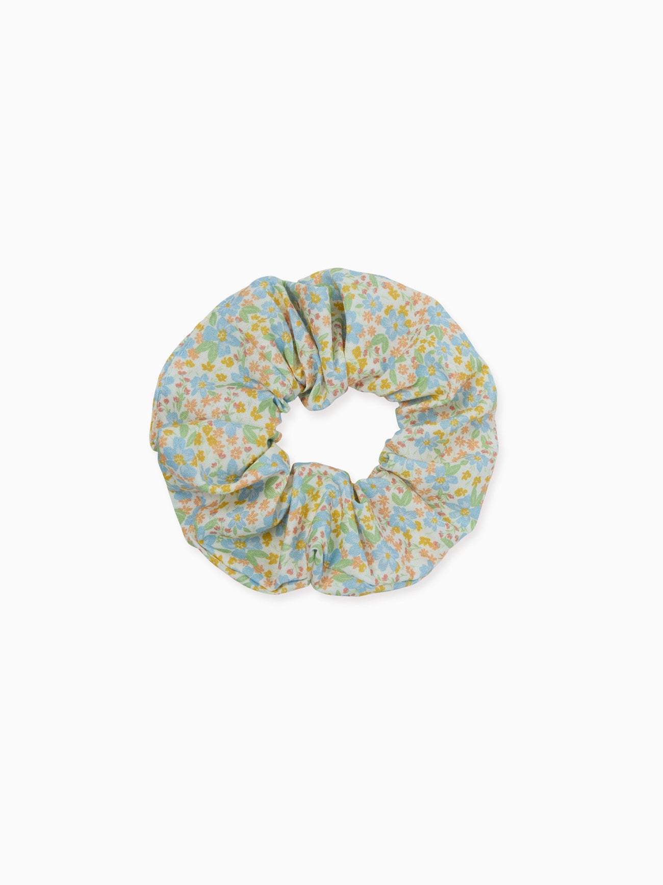 Blue Floral Girl Scrunchie