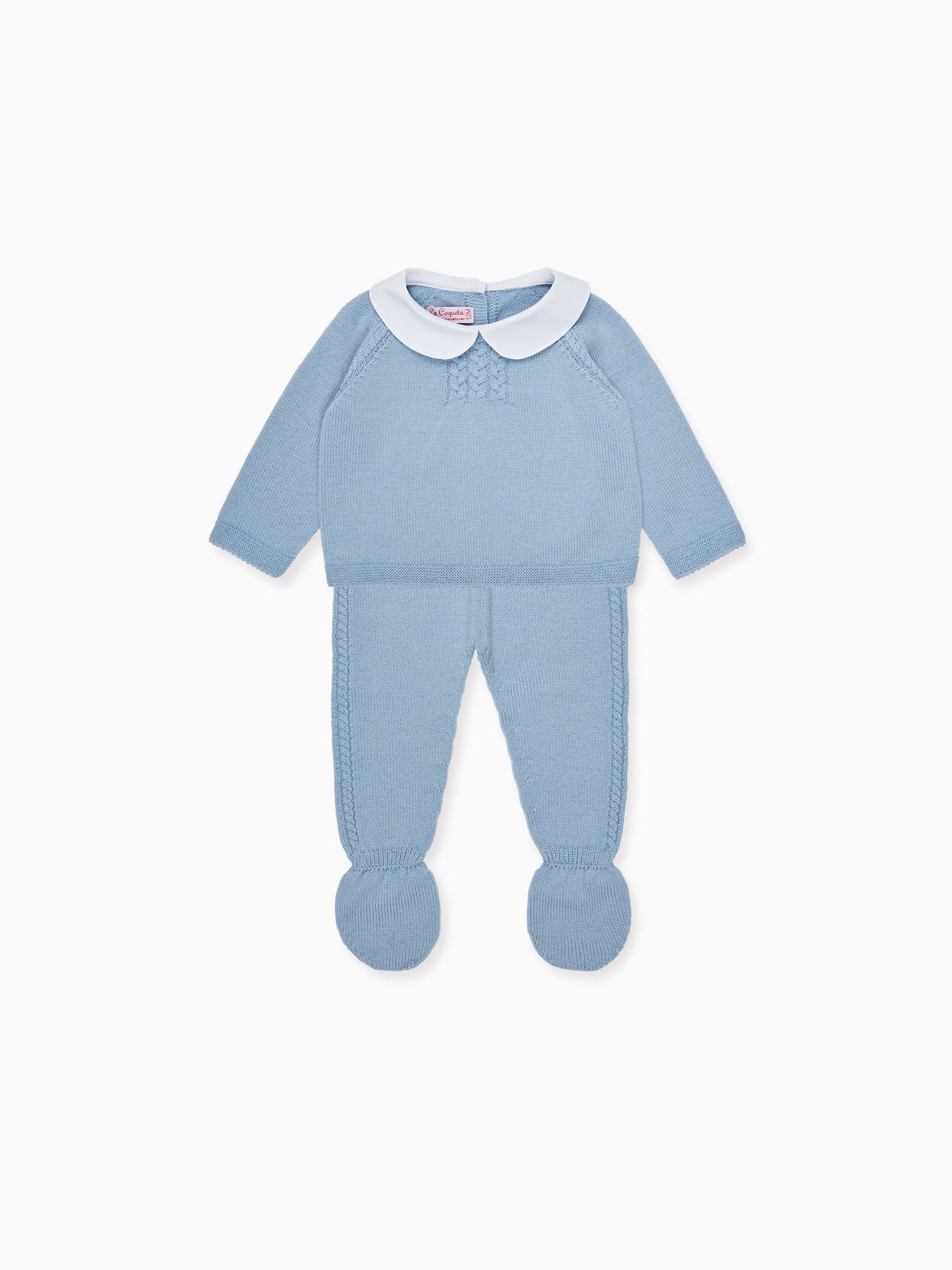 Blue Palmira Cashmere Baby Set | La Coqueta Kids UK