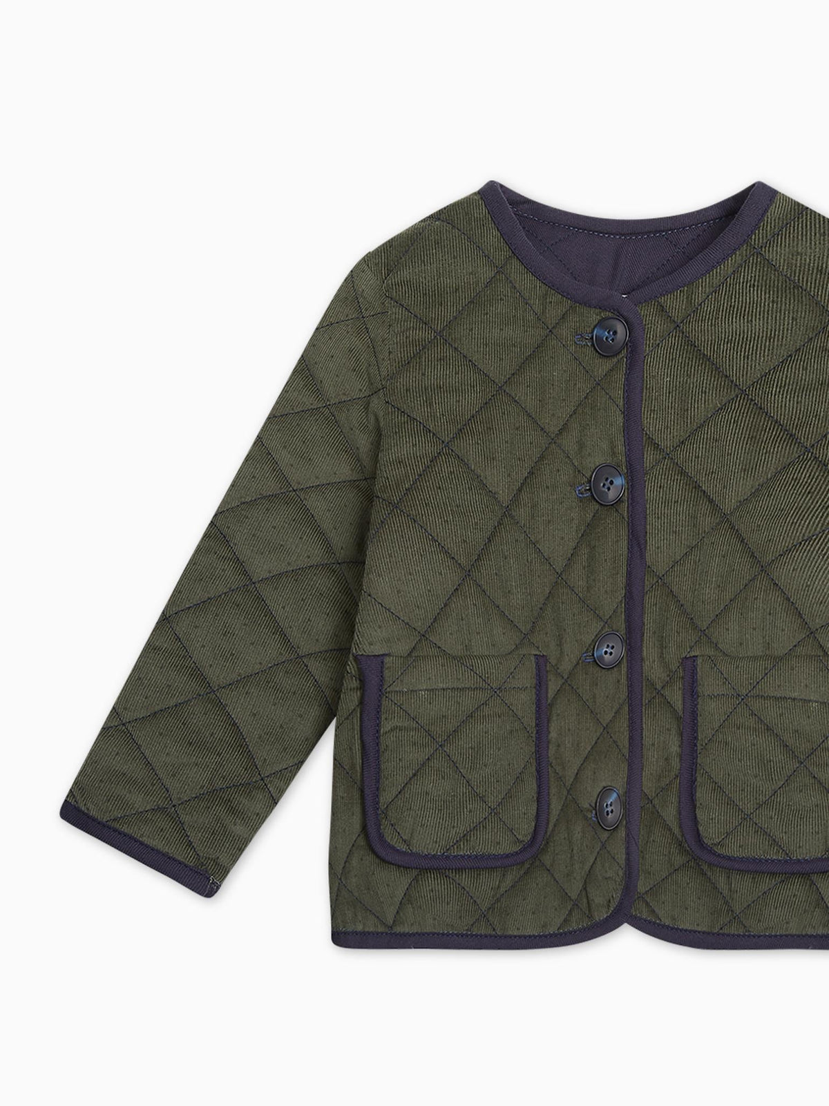 Olive Polka Dot Calida Baby Girl Jacket