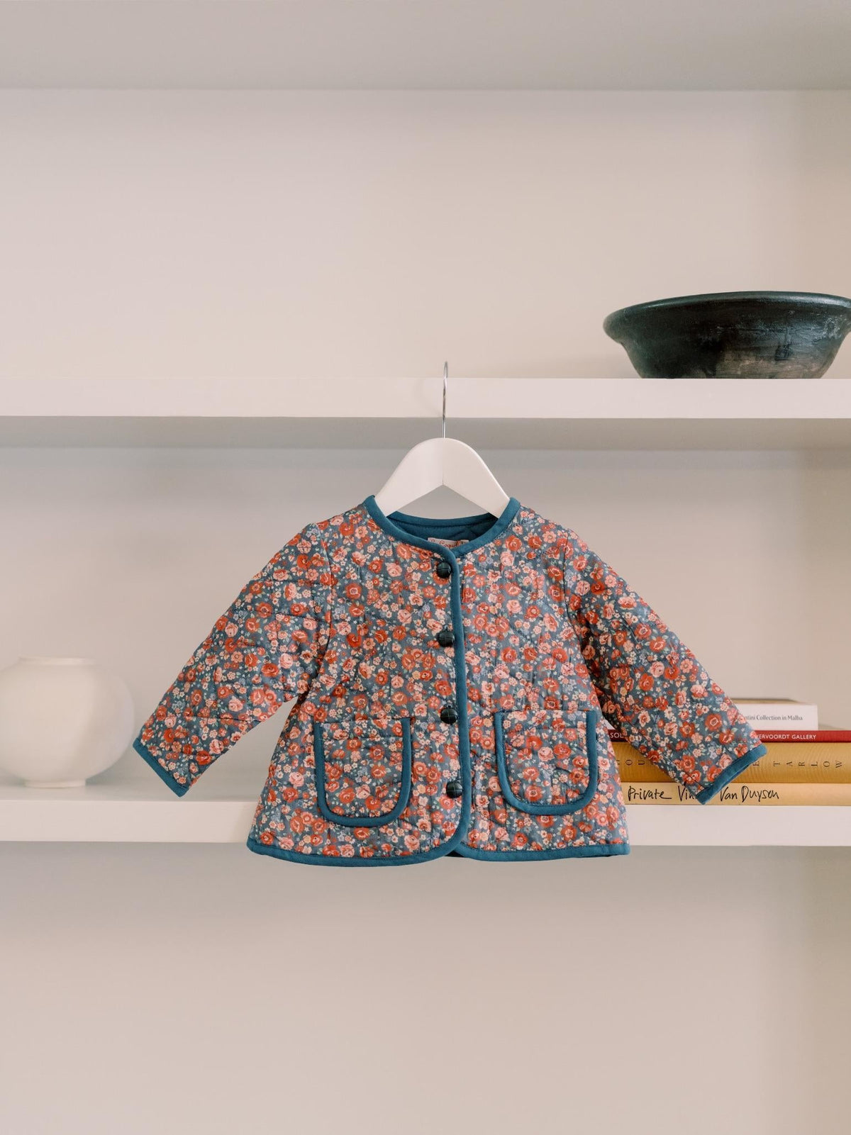 Navy Floral Calida Baby Girl Jacket