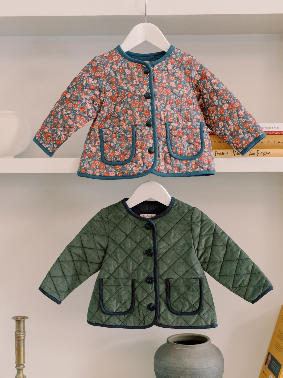 Olive Polka Dot Calida Baby Girl Jacket