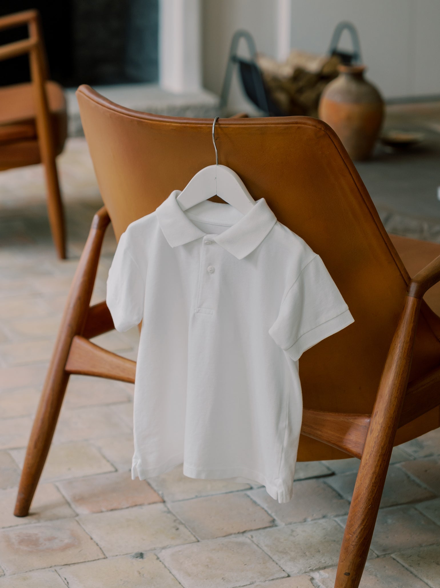 White Camilo Boy Polo Shirt