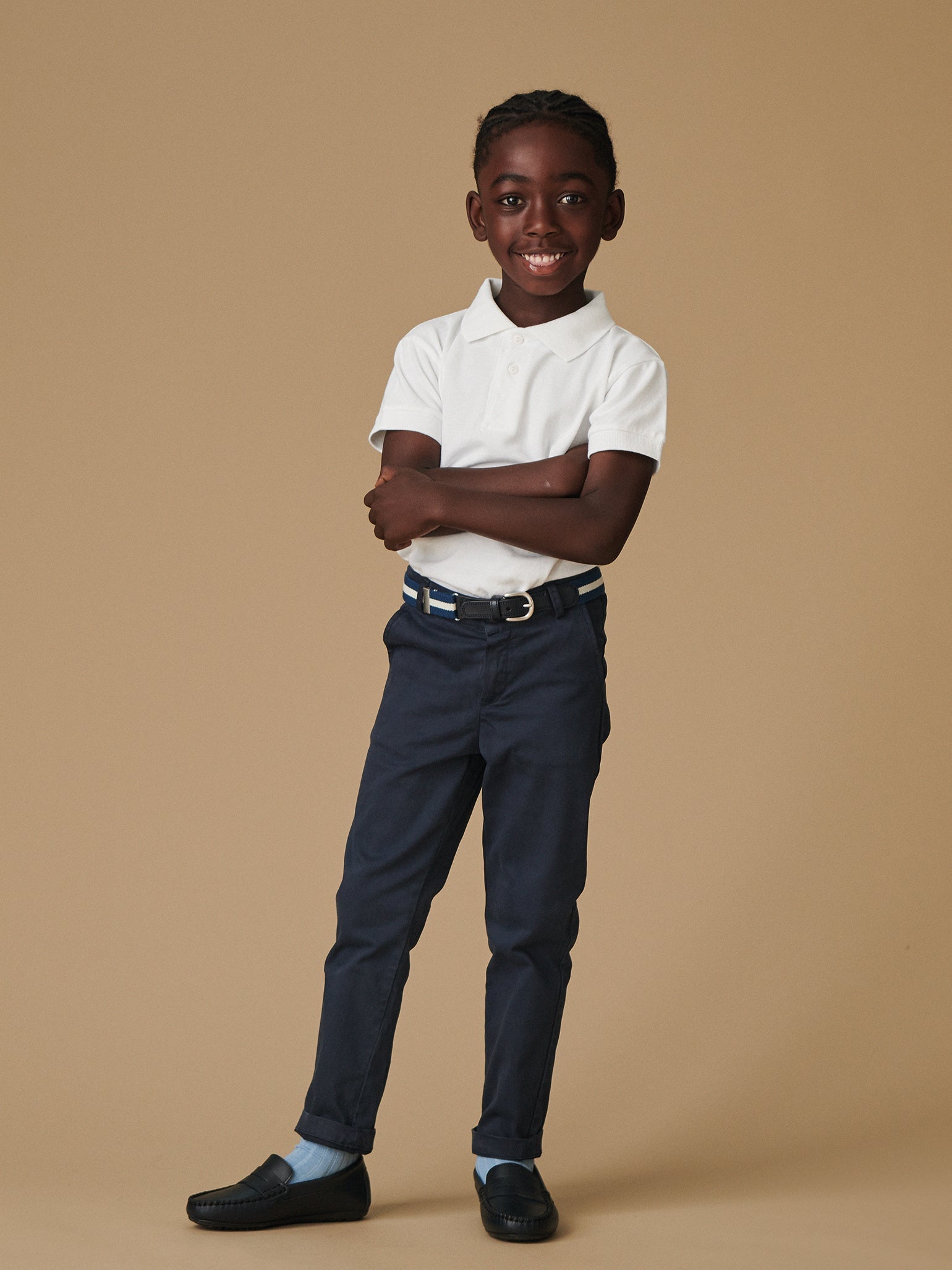 Navy Elio Boy Chinos