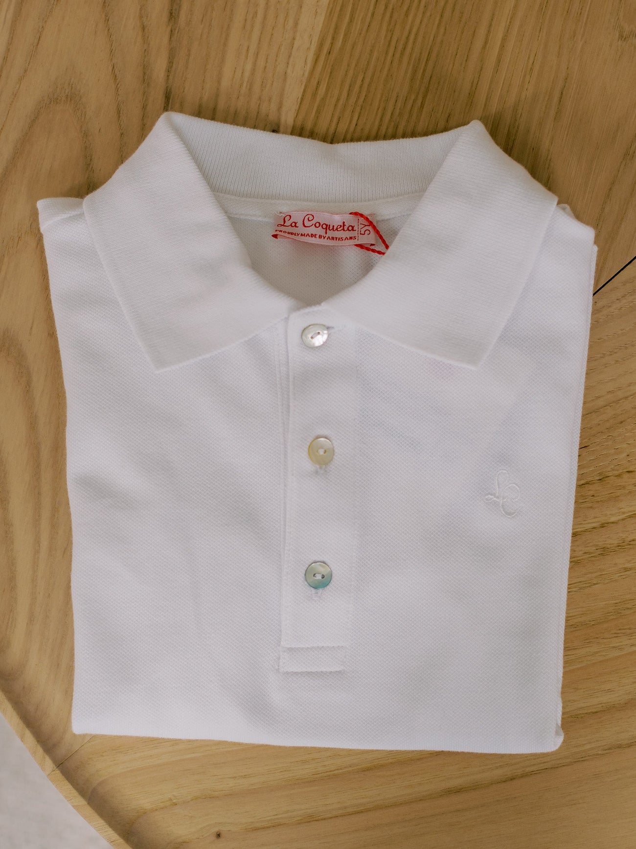 White Camilo Boy Polo Shirt