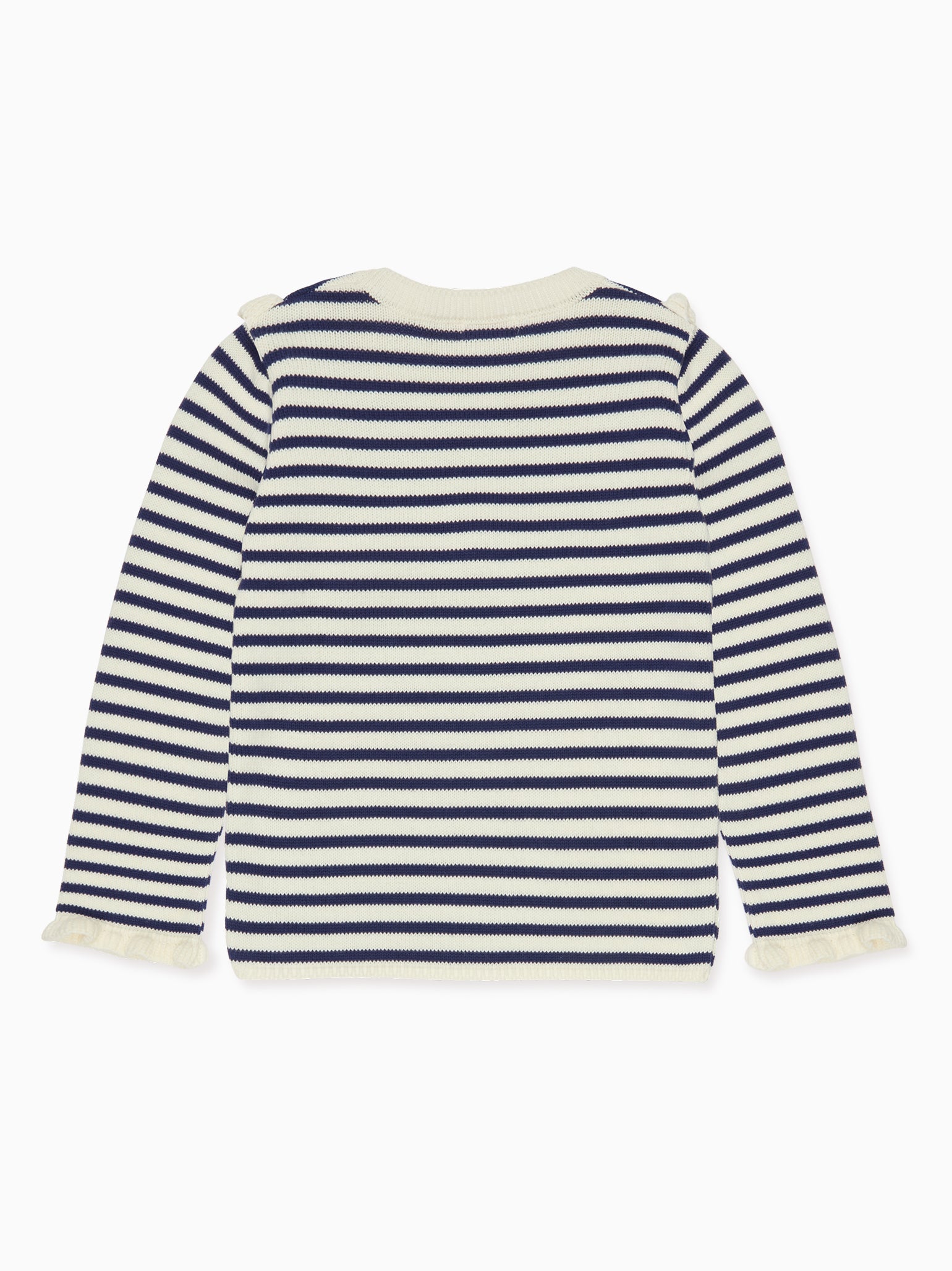 Navy Stripe Candela Cotton Girl Sweater