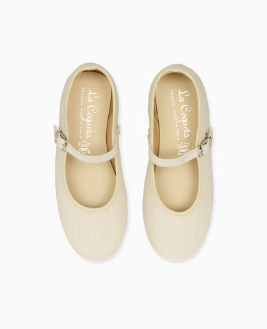 Sand Canvas Girl Mary Jane Shoes