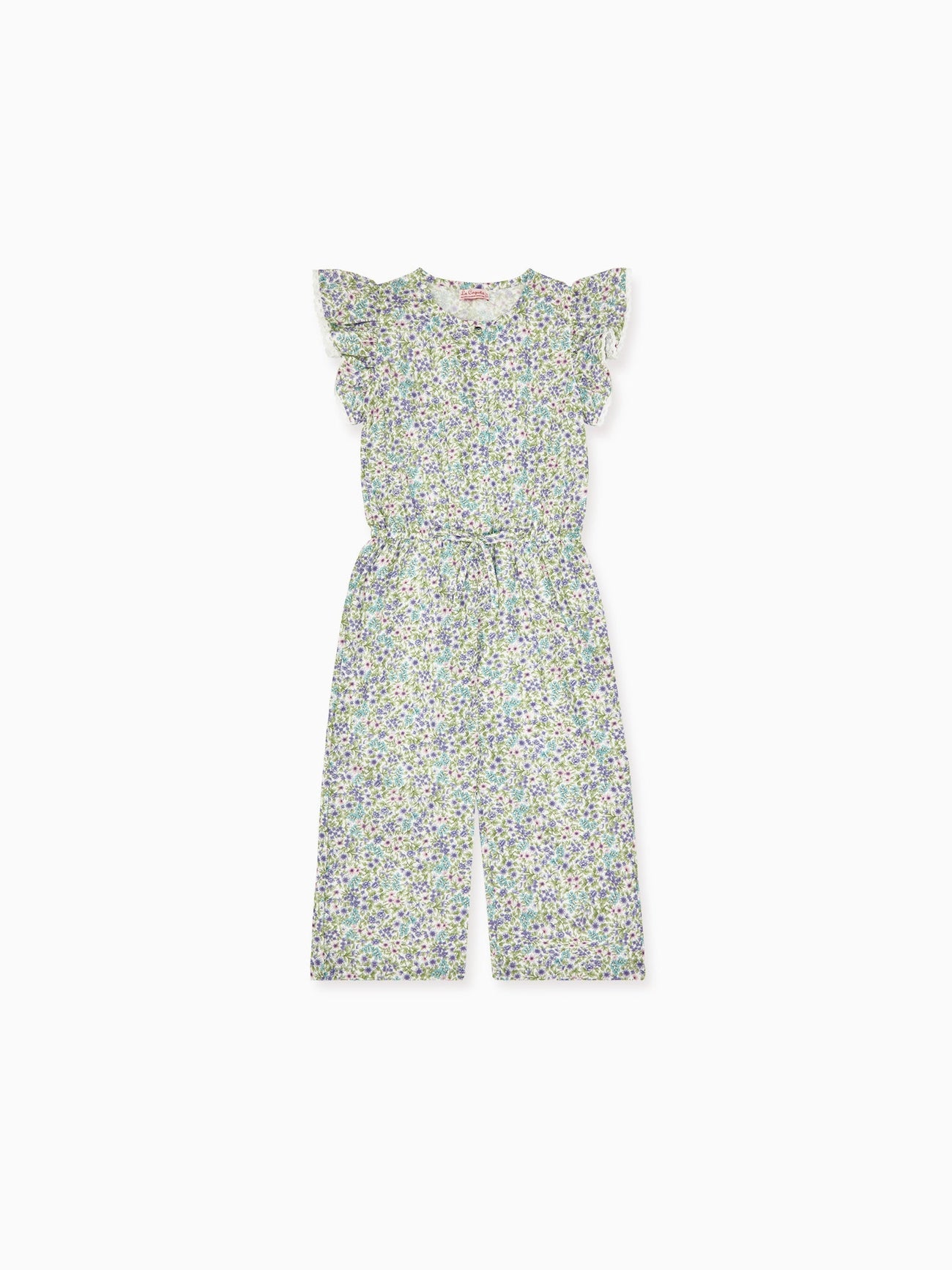 Green Floral Carina Girl Jumpsuit