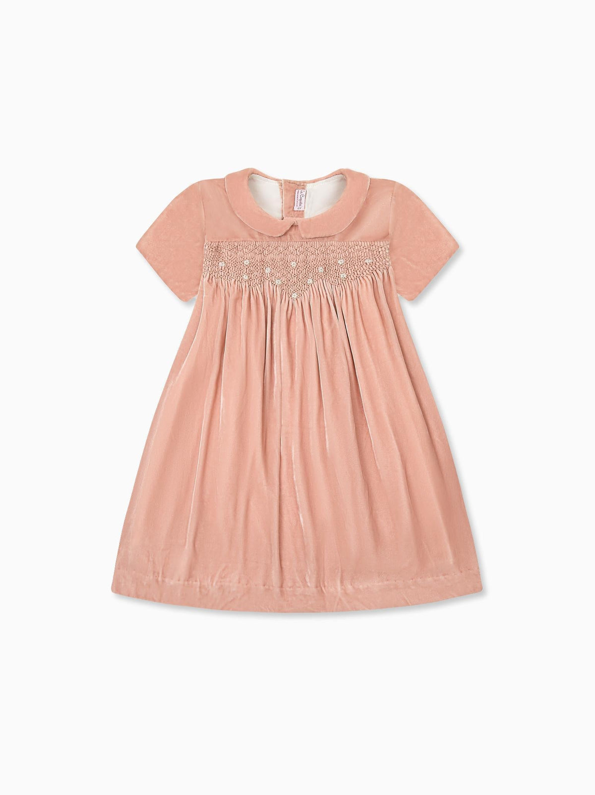 Dusty Pink Carlota Girl Hand-Smocked Dress