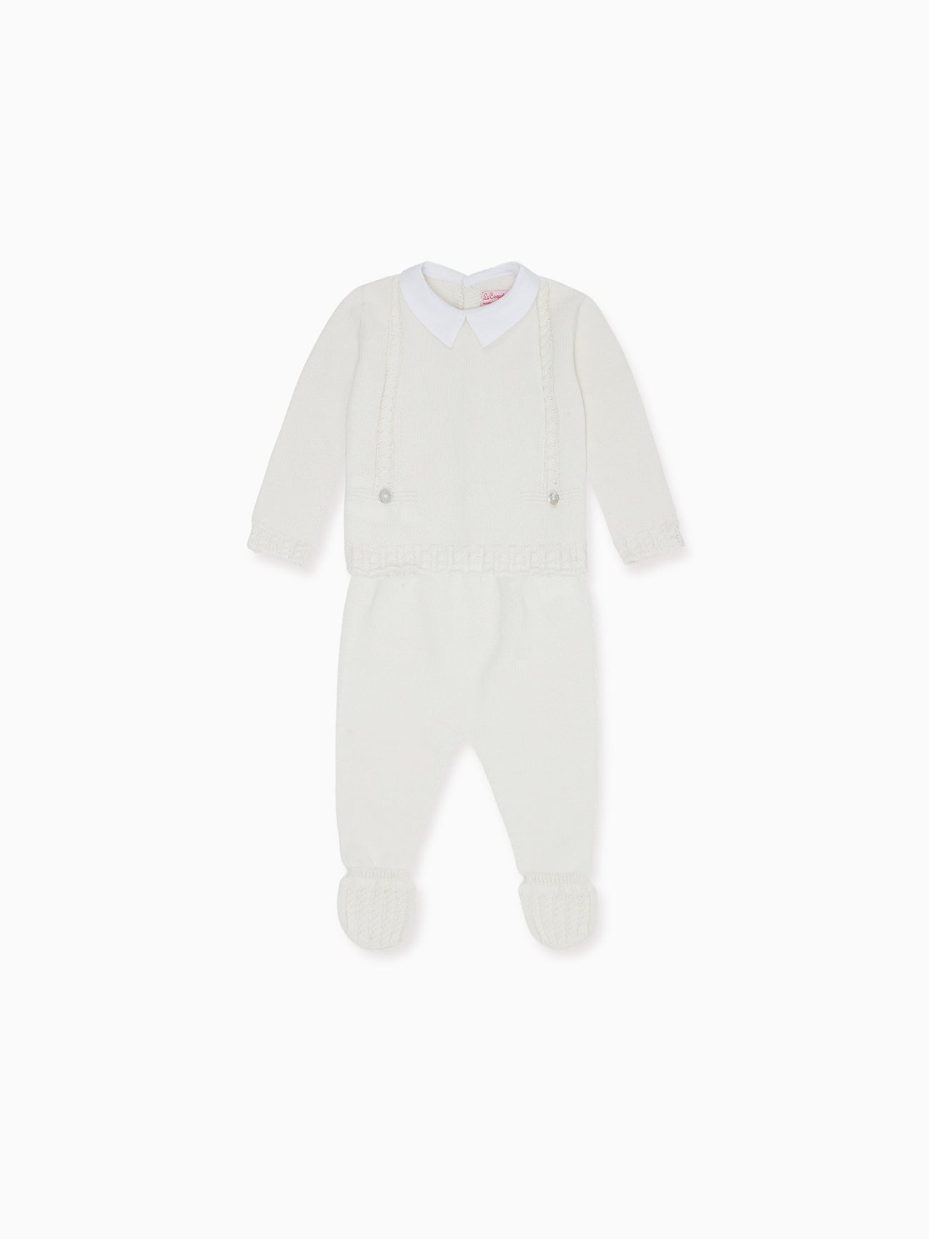 Ivory Carmelo Cotton Knitted Baby Set