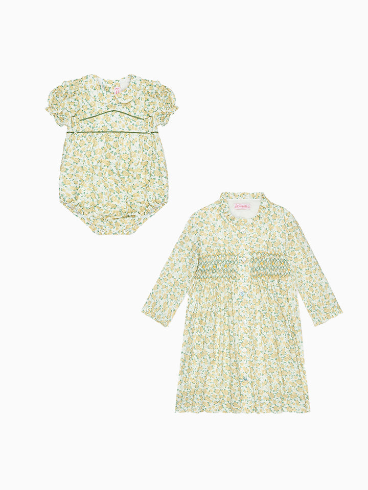 Casilda Dress & Angelica Baby Romper Outfit Bundle