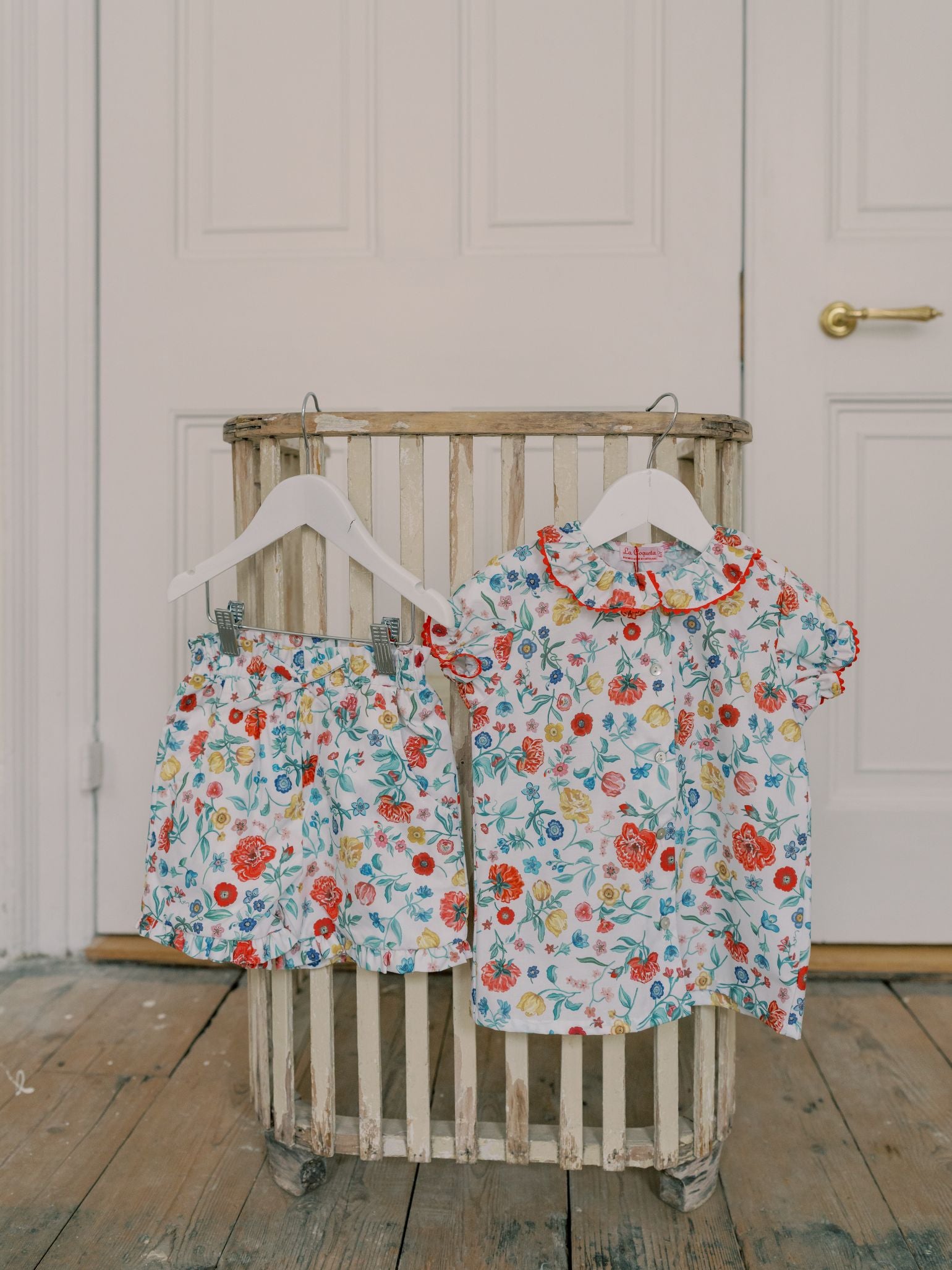 Ivory Rose Flores Cotton Girl Shorts