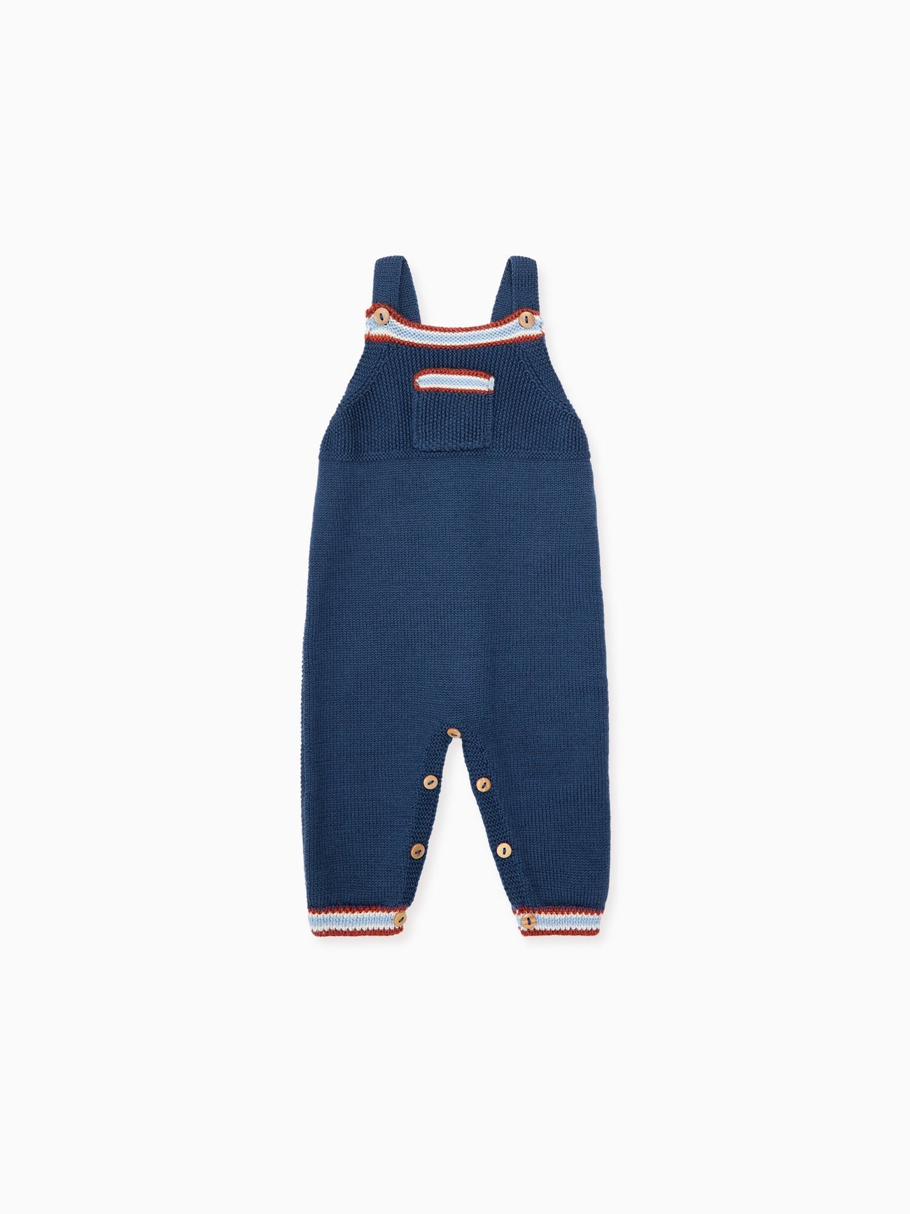 Soft Denim Melange Cayo Merino Baby Knitted Dungarees