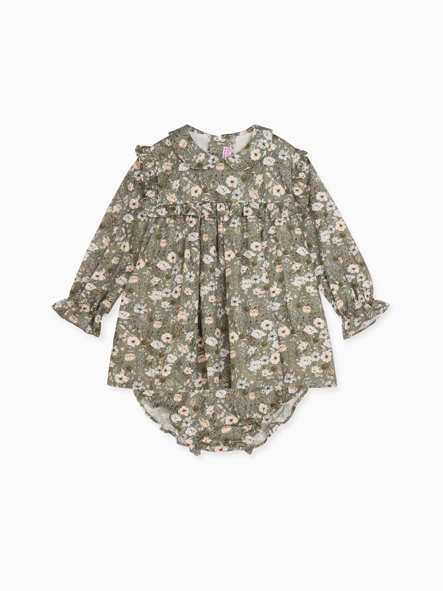 Sage Floral Cecilia Baby Girl Set