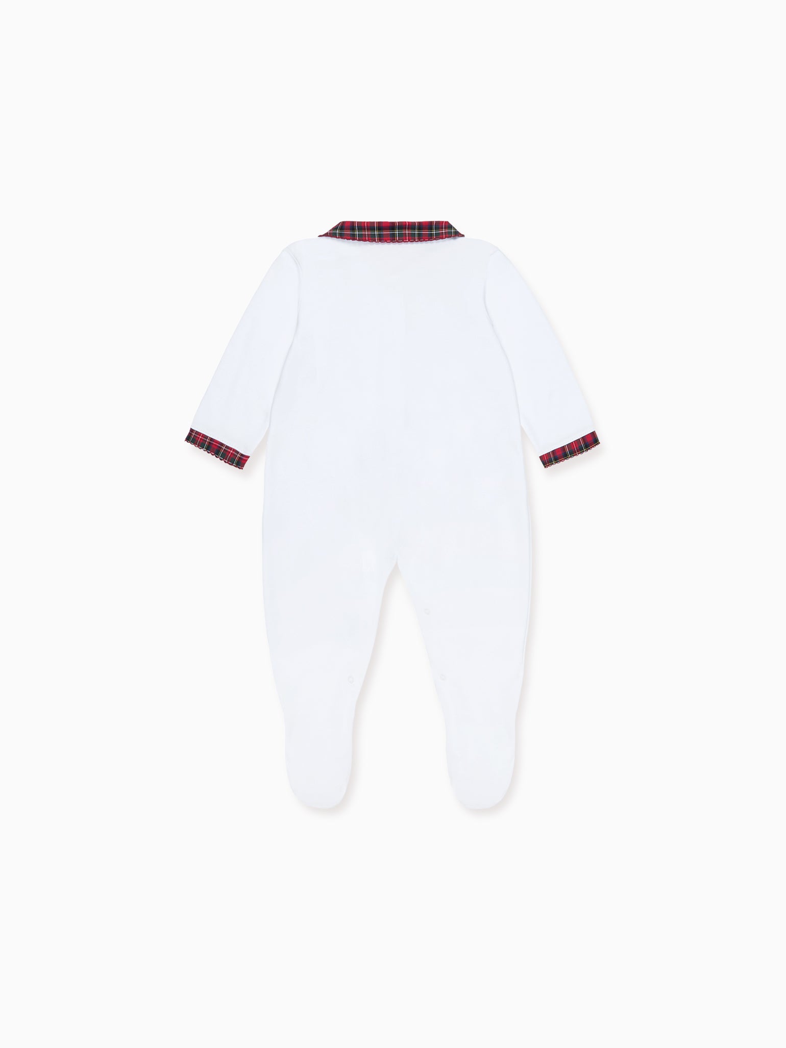 Red Tartan Lindo Baby Sleepsuit