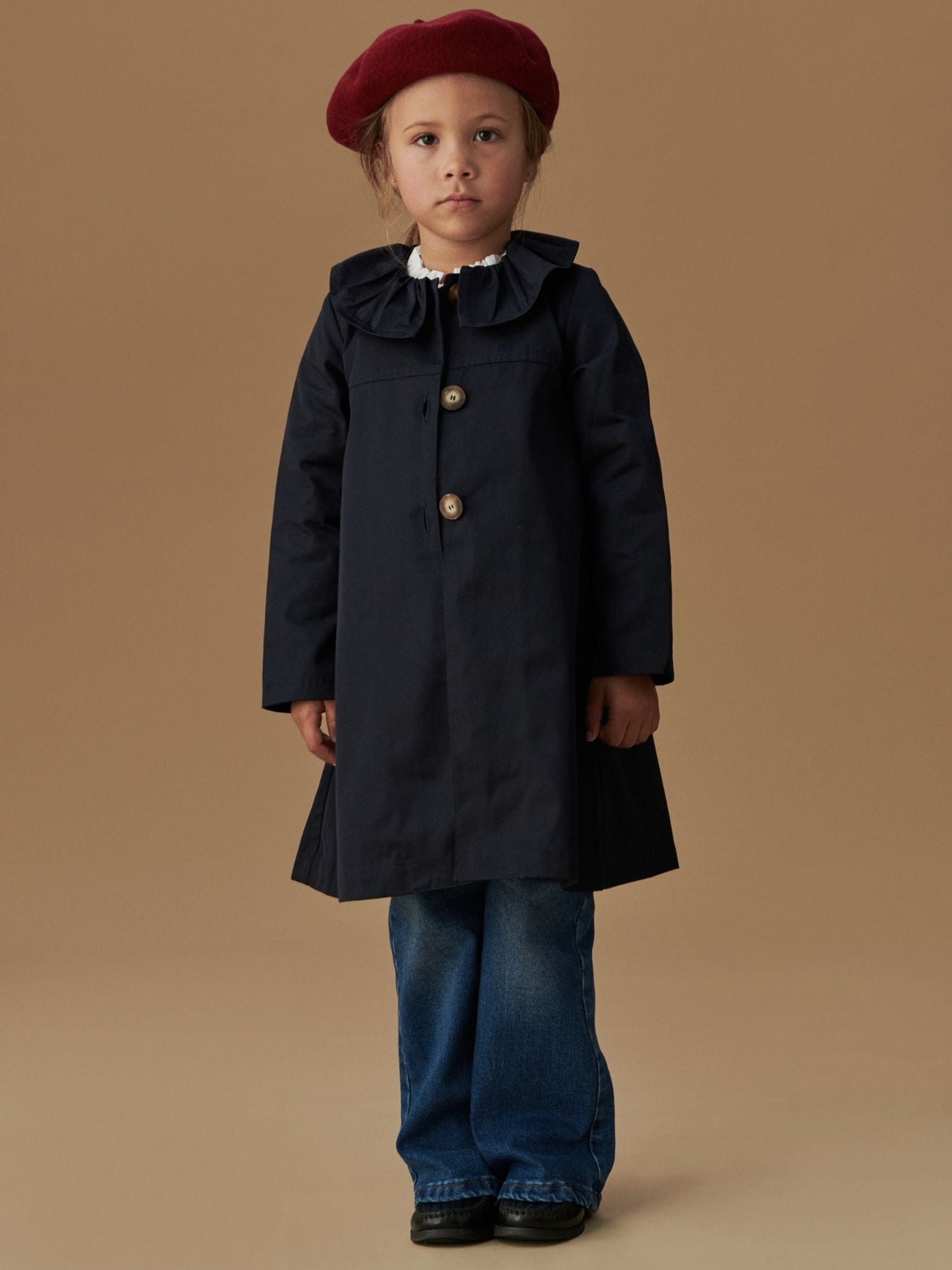 Navy Celestina Girl Coat