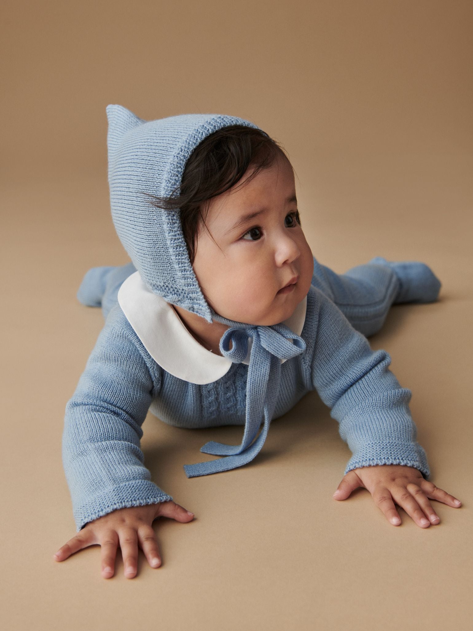 Dusty Blue Celyn Merino Baby Knitted Set