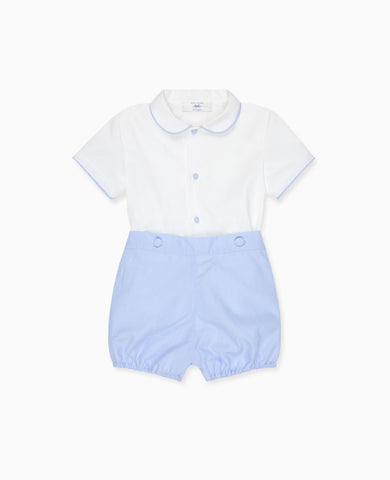 Nicky Hilton x La Coqueta Blue Stripe Chasen Baby Boy Set