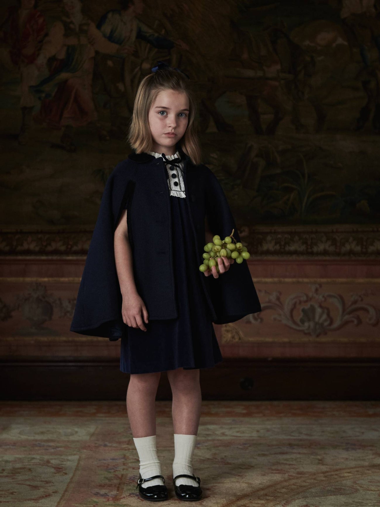 Navy Clara Girl Cape