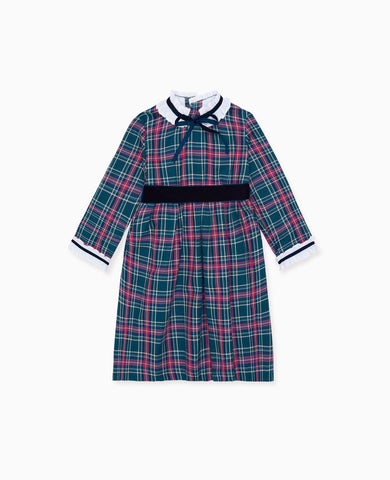 Green Tartan Clarisa Girl Dress