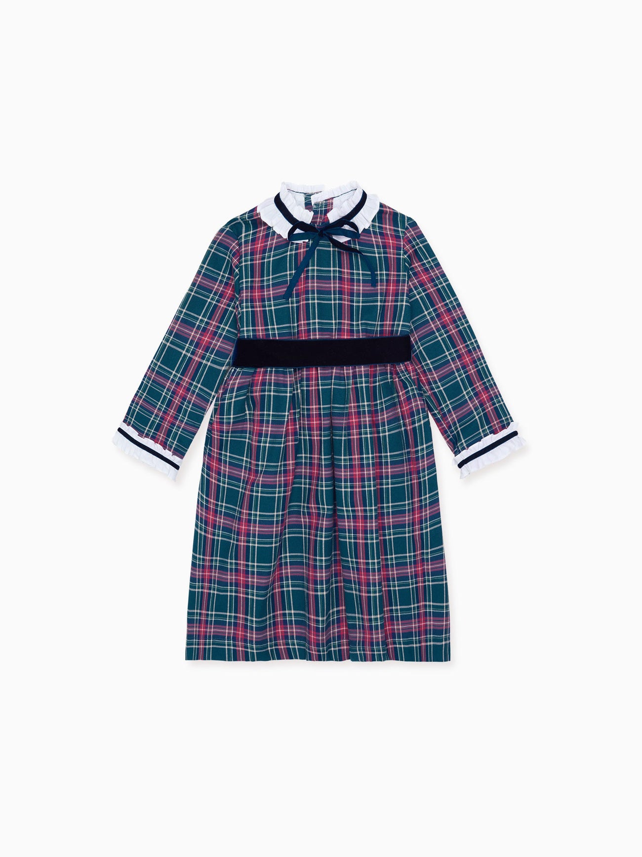 Green Tartan Clarisa Girl Dress
