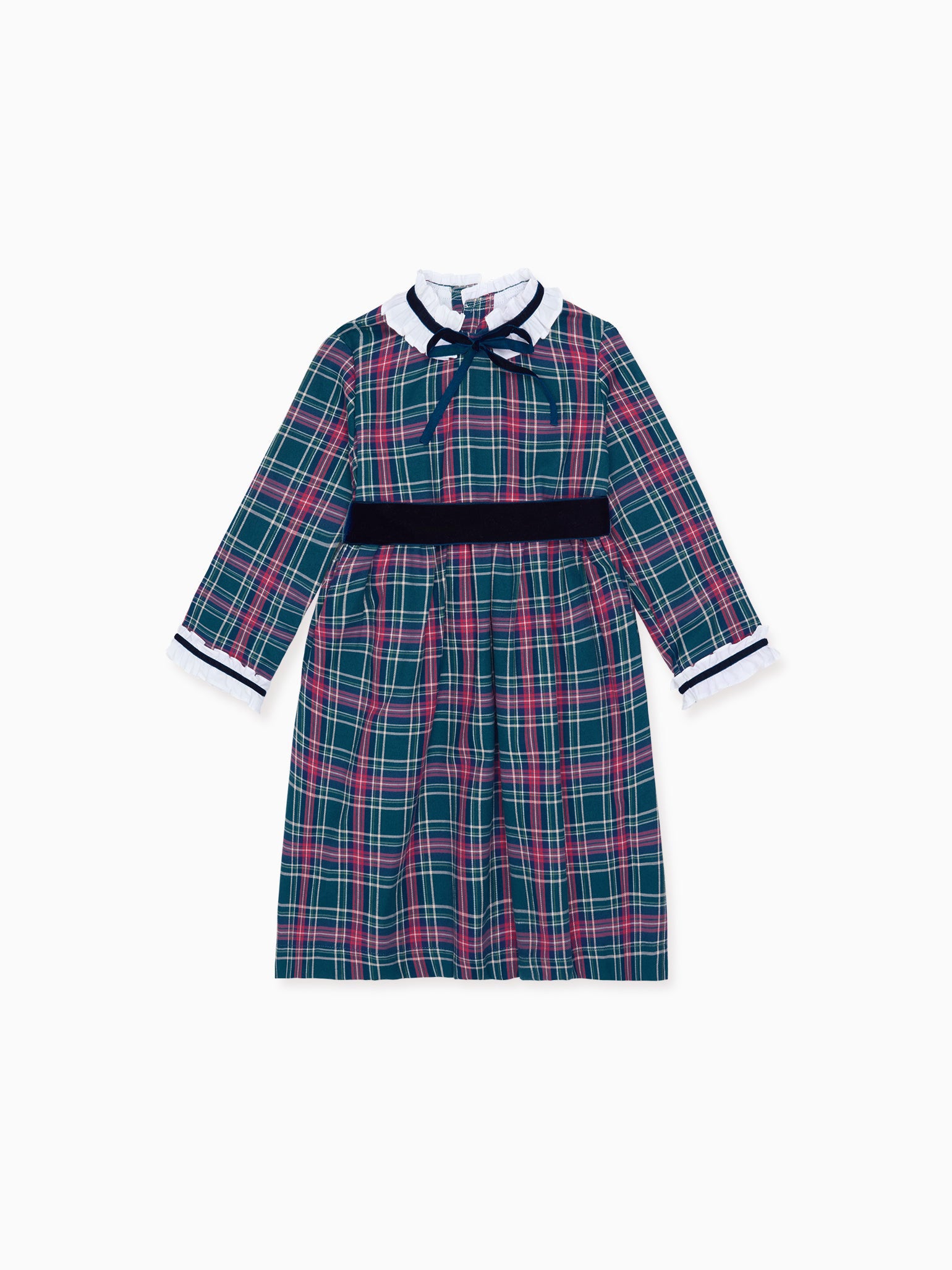 Green Tartan Clarisa Girl Dress