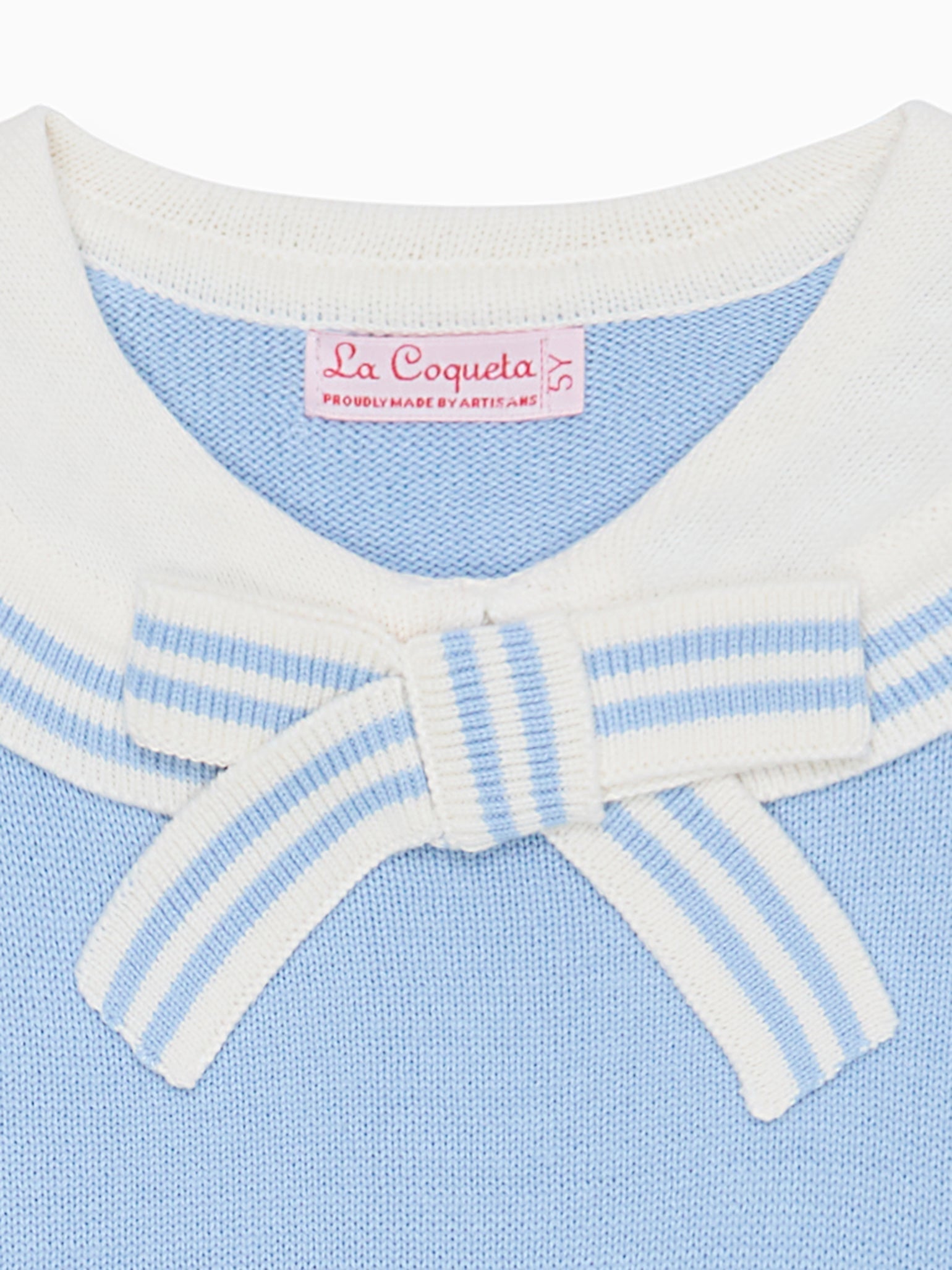 Dusty Blue Claudina Cotton Girl Jumper